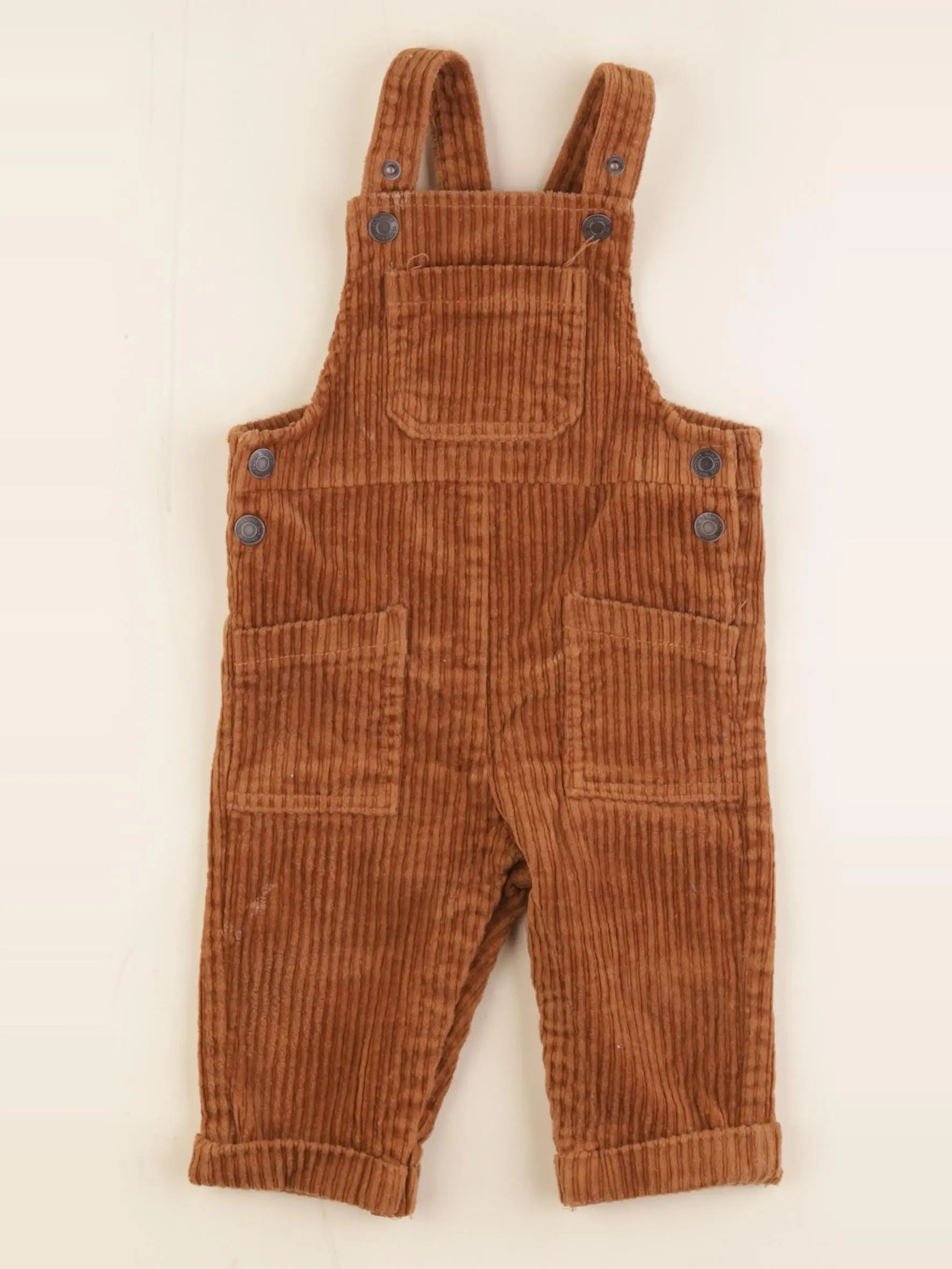 Vertbaudet - salopette marron - 9 mois