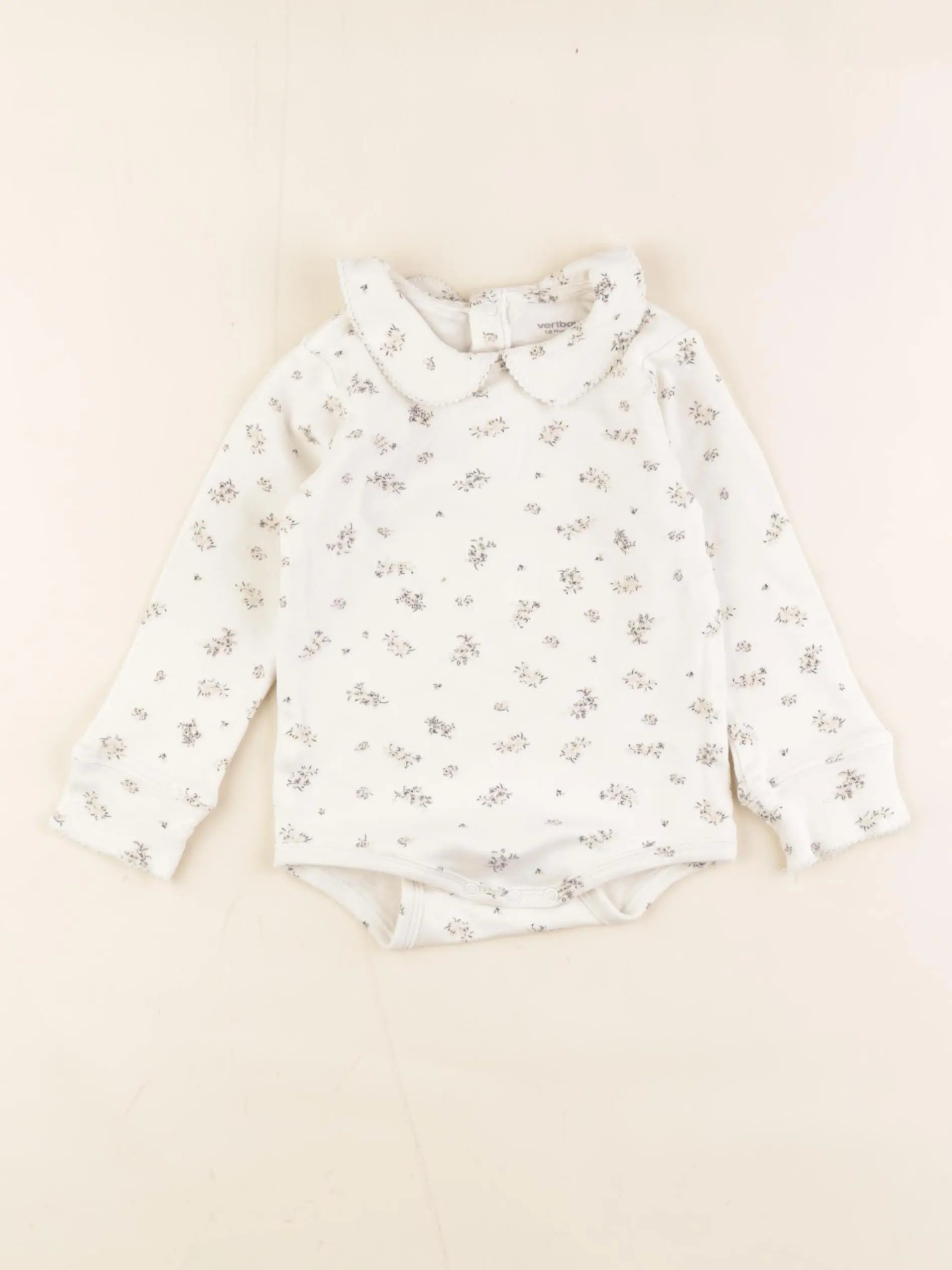 Vertbaudet - body à col blanc - 18 mois
