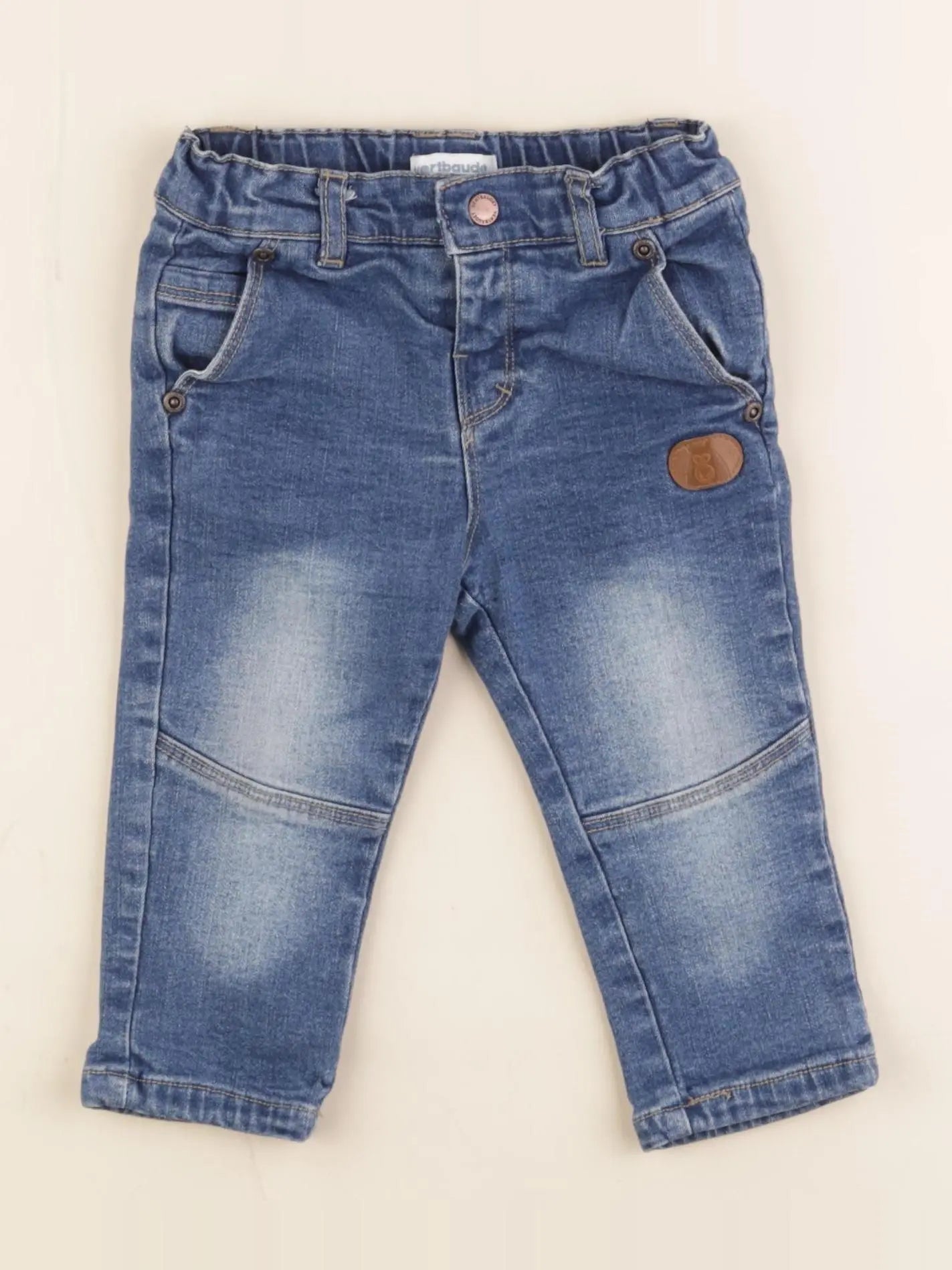 Vertbaudet - jean bleu - 9 mois