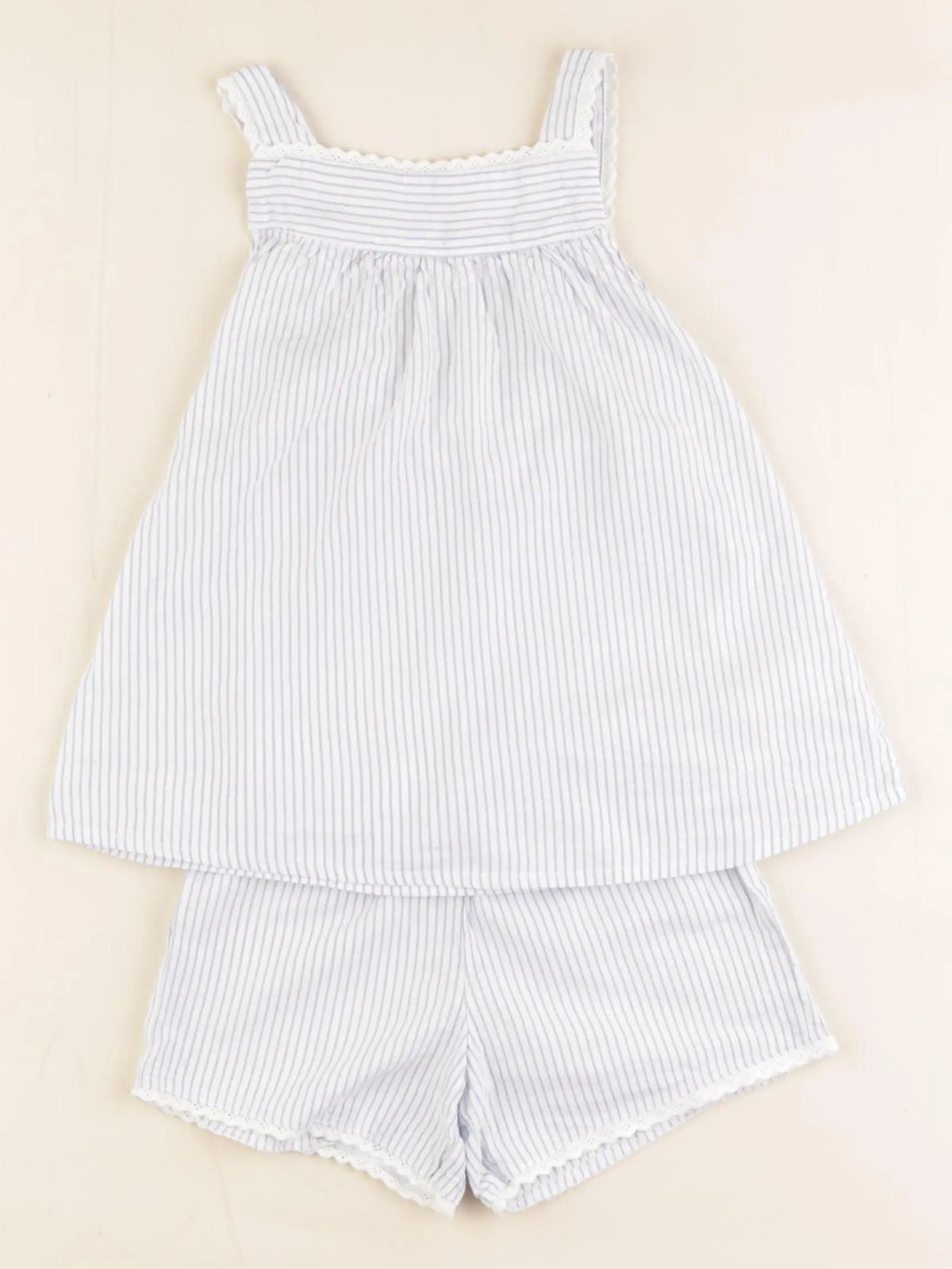Vertbaudet - pyjama coton bleu, blanc - 3 ans