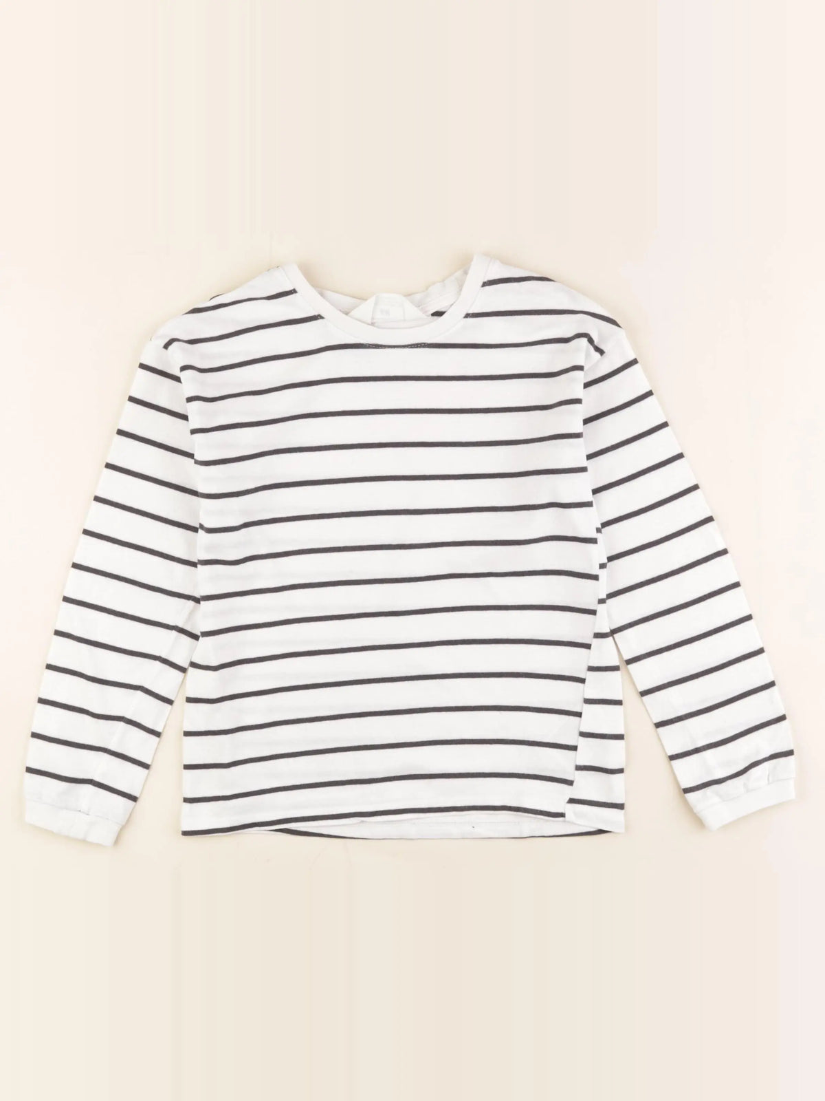 H&M - tee-shirt blanc, bleu - 6/7 ans