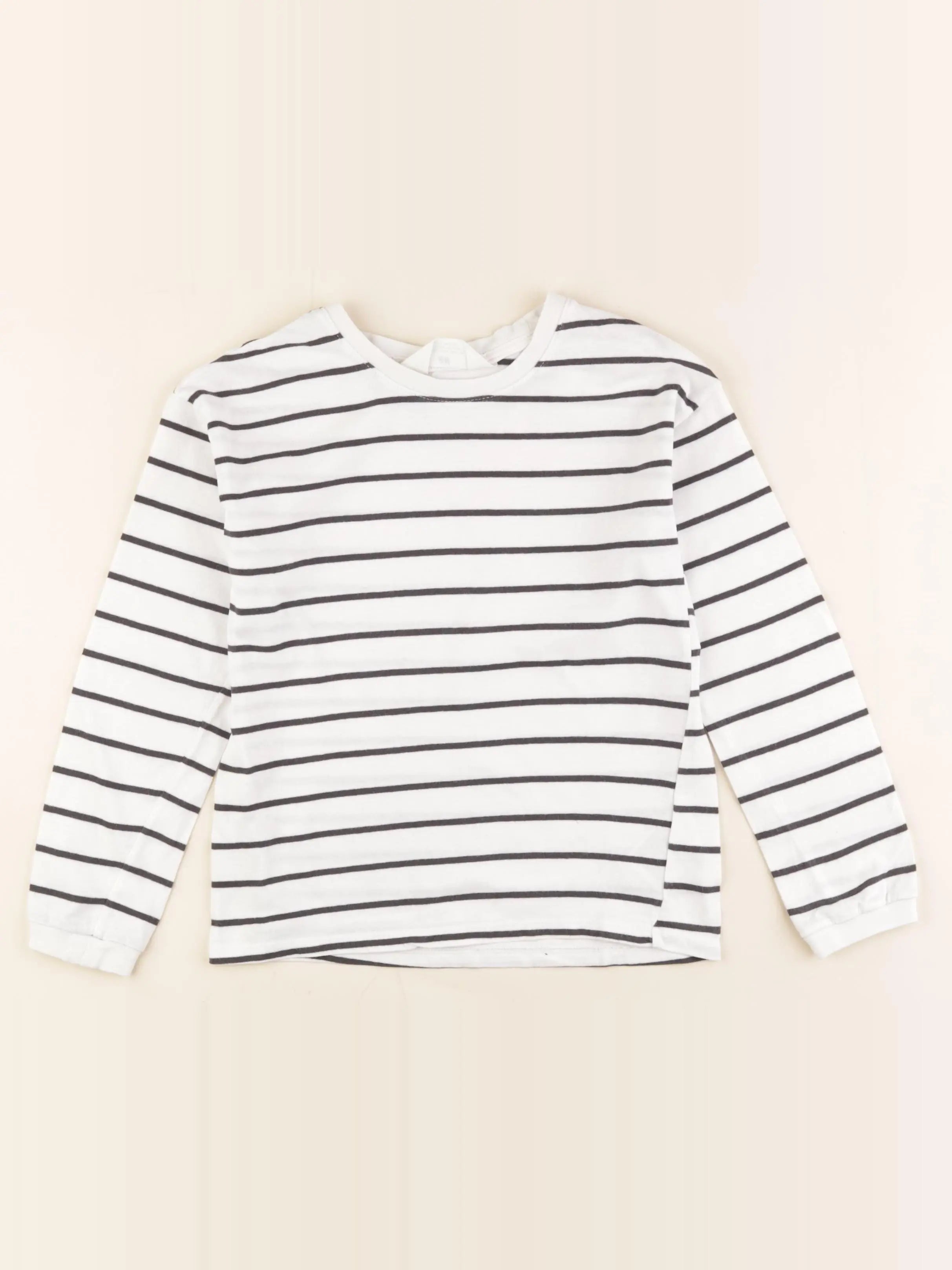 H&M - tee-shirt blanc, bleu - 6/7 ans