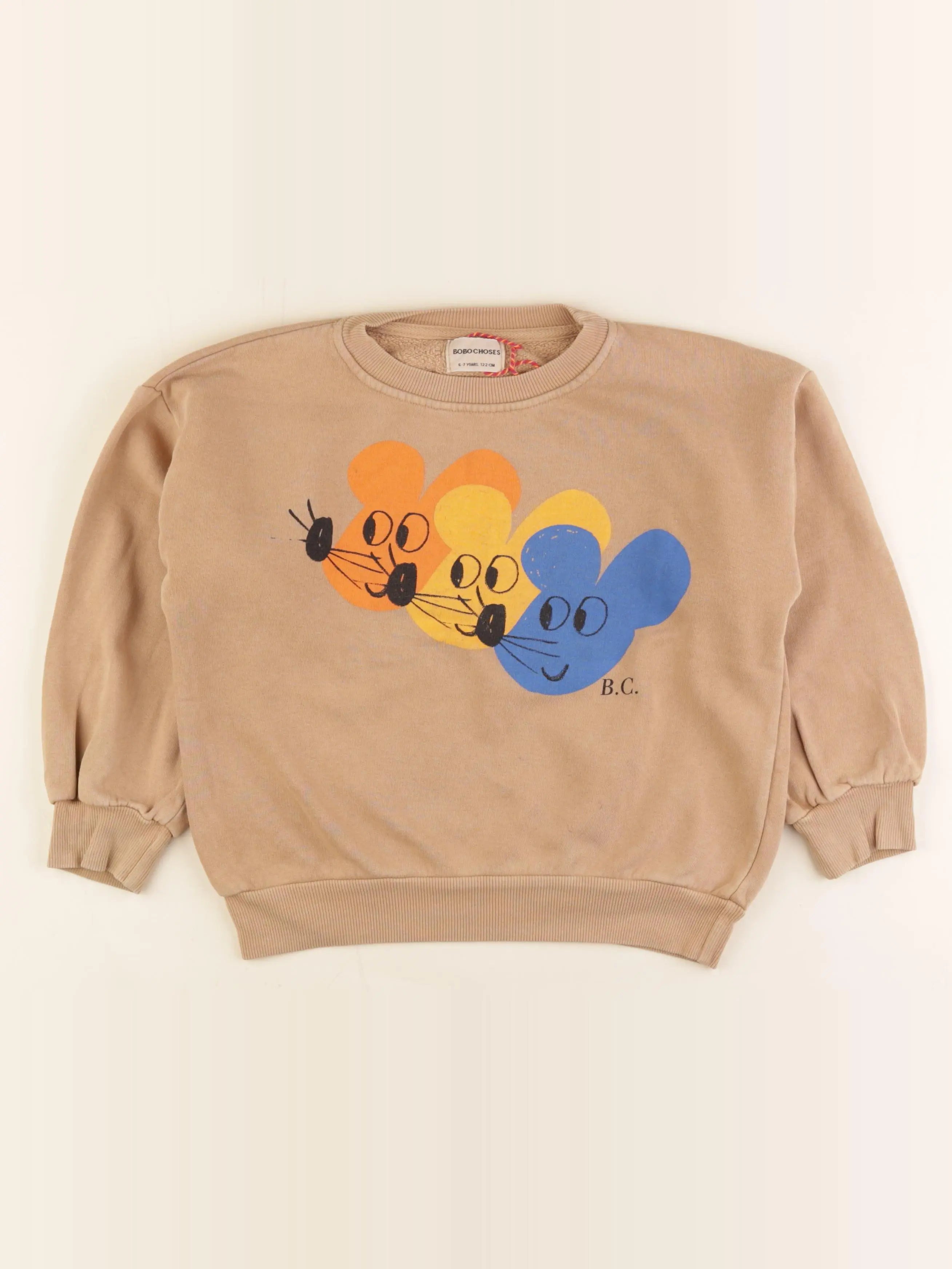 Bobo Choses - sweat marron - 6/7 ans