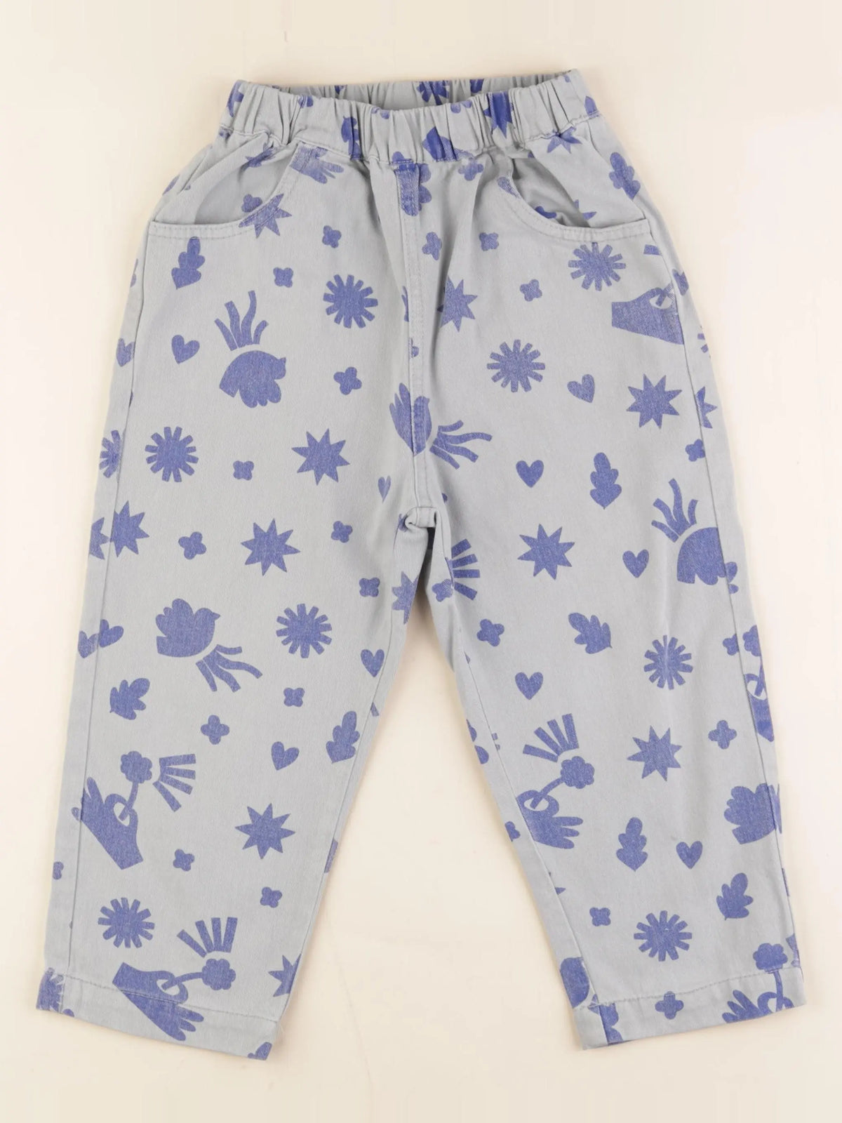 Gamin gamine - pantalon bleu - 6/7 ans