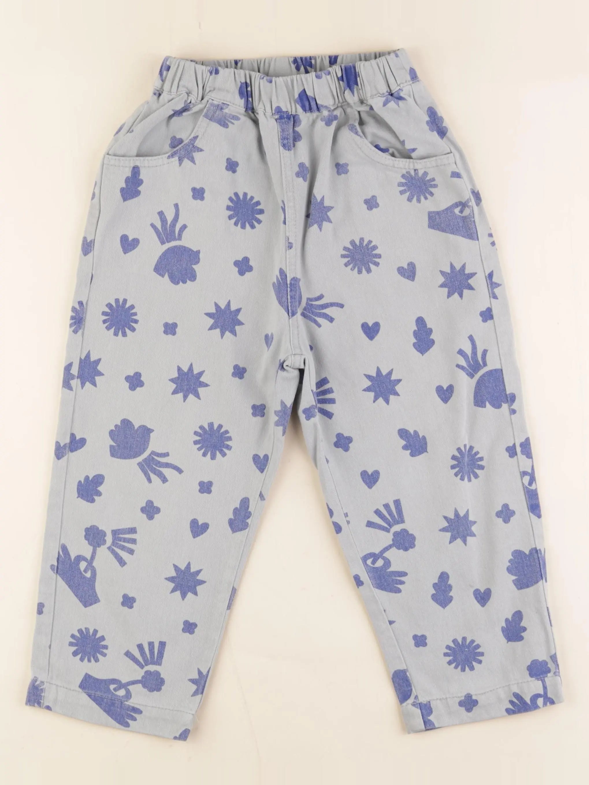 Gamin gamine - pantalon bleu - 6/7 ans