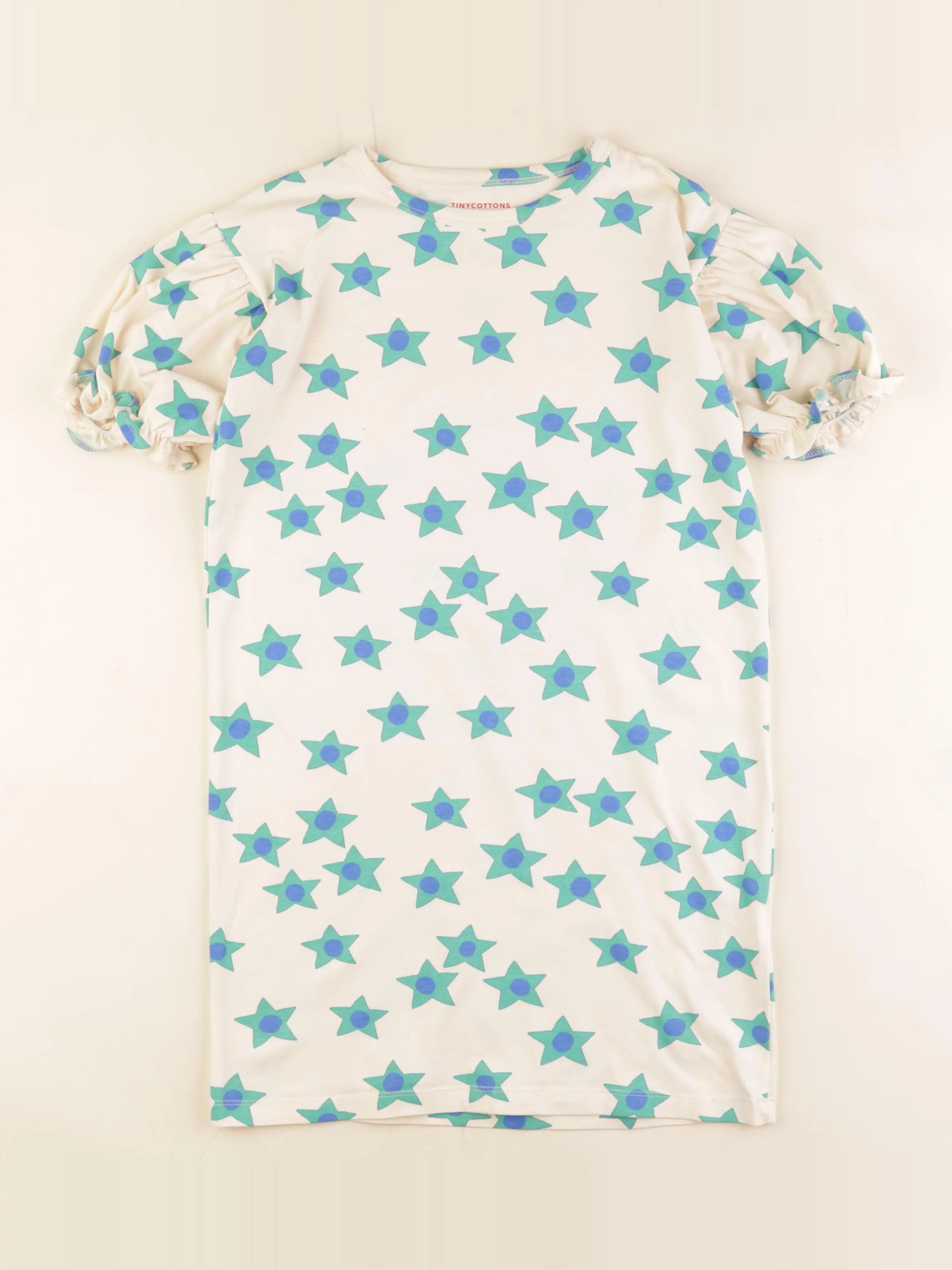 Tiny Cottons - robe blanc, vert - 8 ans