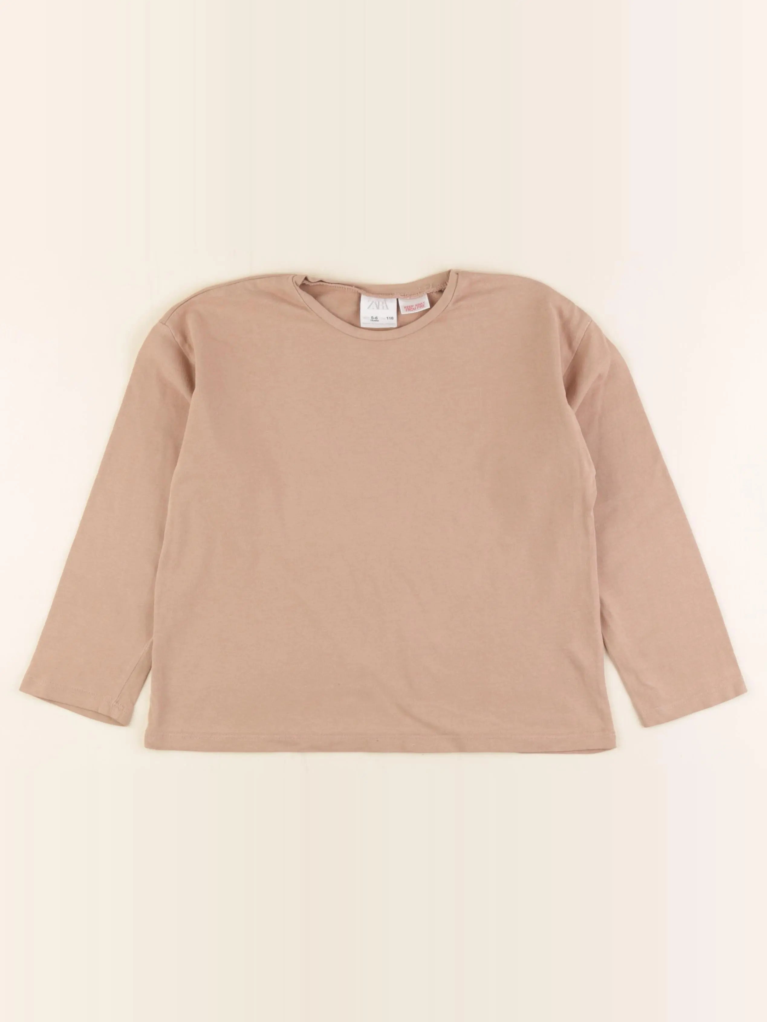 Zara - tee-shirt marron - 5/6 ans