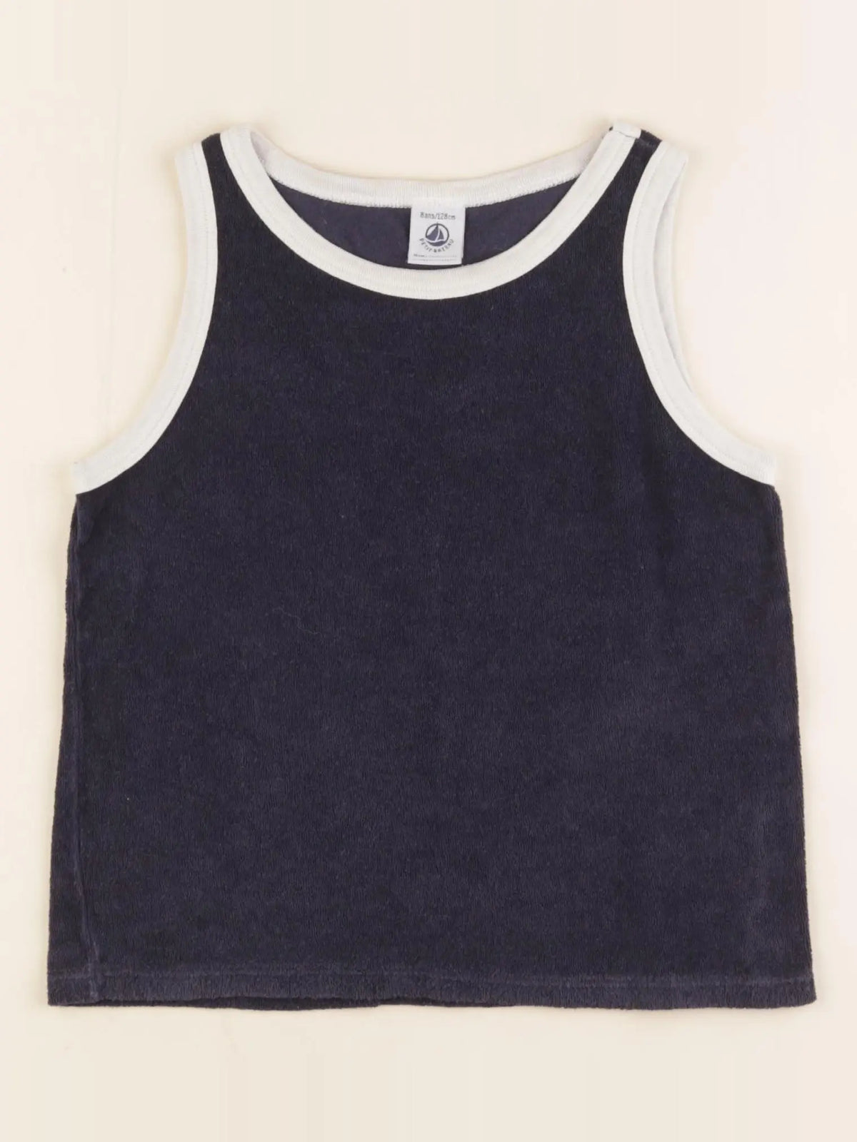 Petit Bateau - débardeur bleu - 8 ans