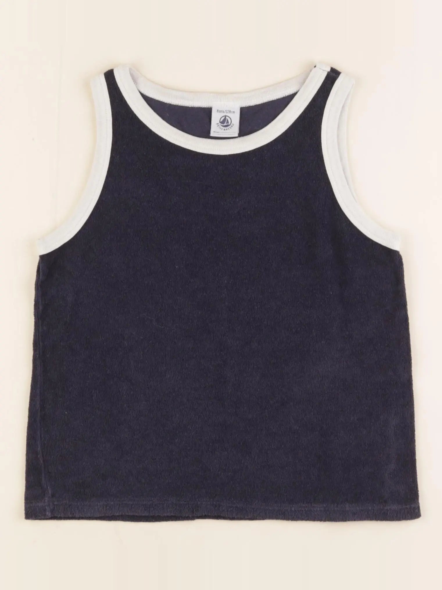 Petit Bateau - débardeur bleu - 8 ans