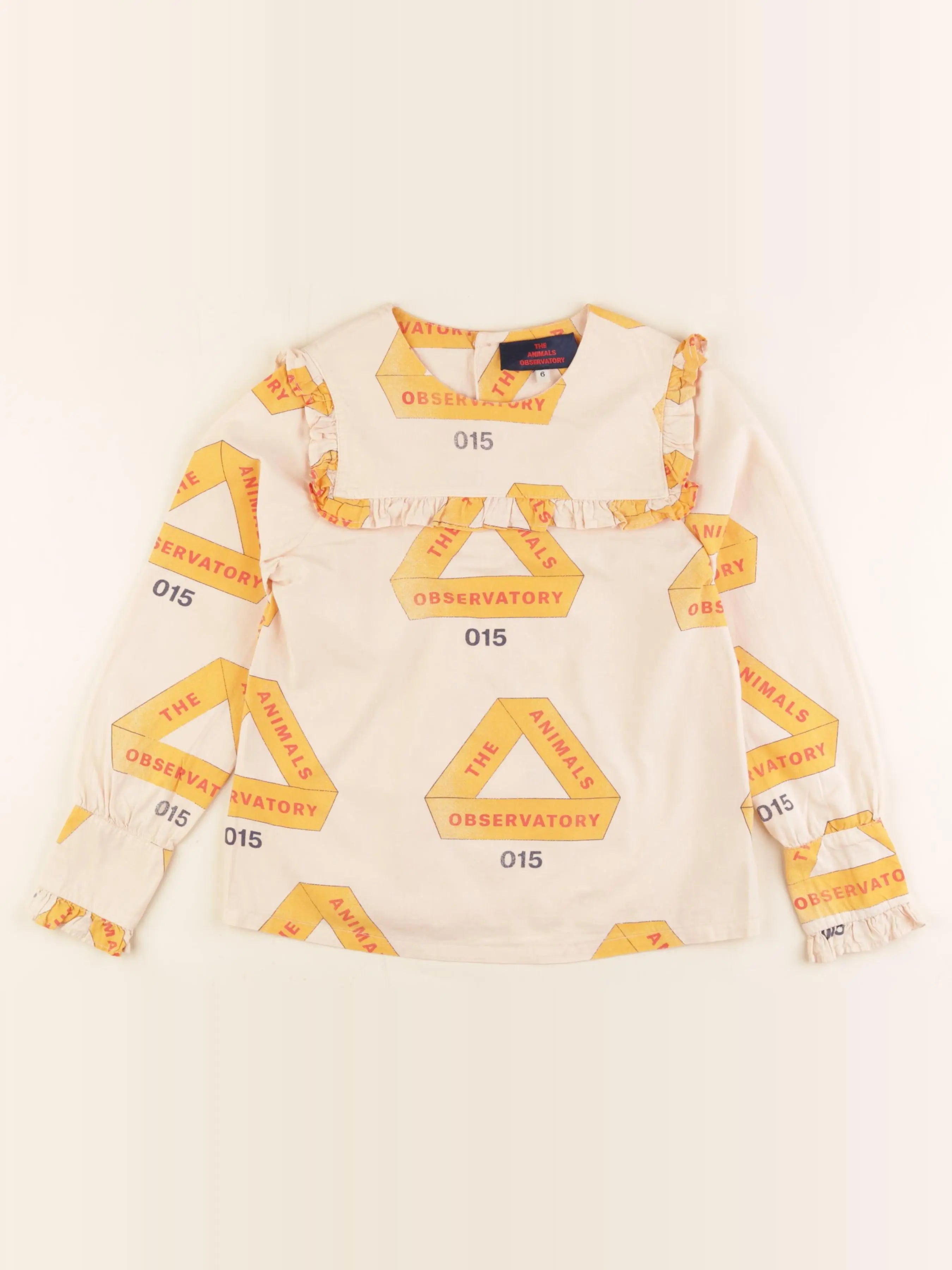 The animals observatory - blouse rose, jaune - 6 ans