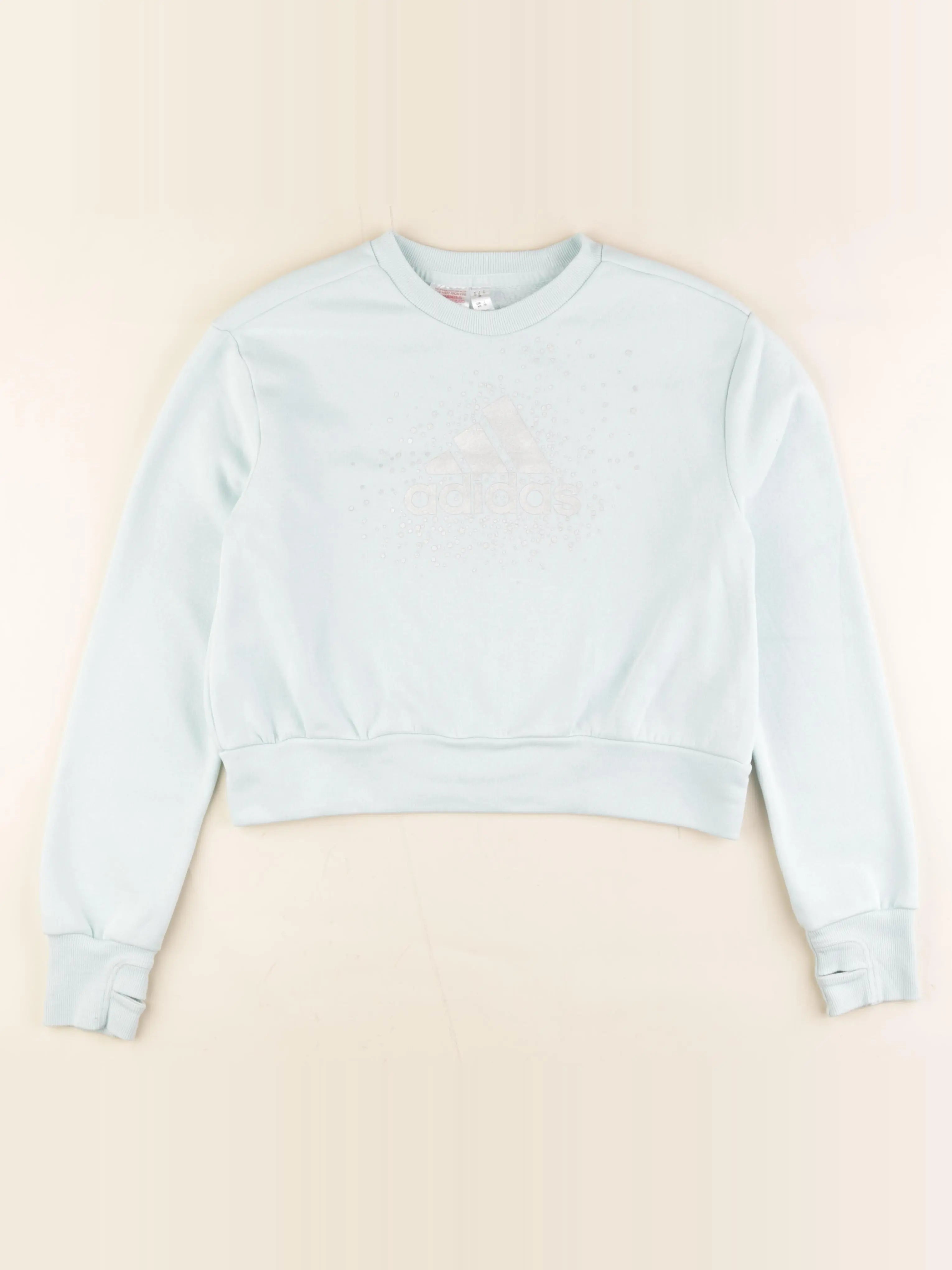 Adidas - sweat vert, argent - 11/12 ans