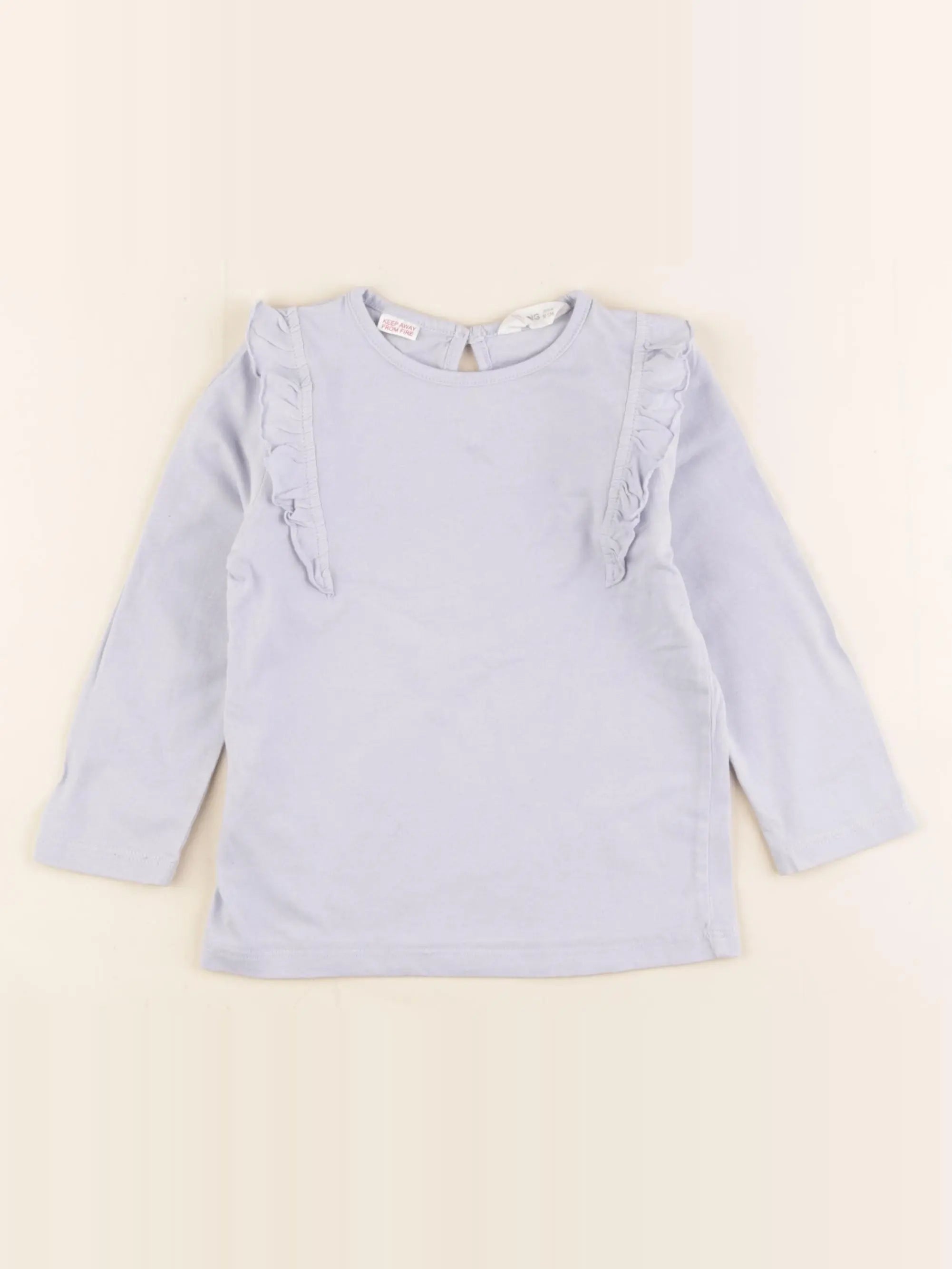 Mango - tee-shirt bleu - 18/24 mois