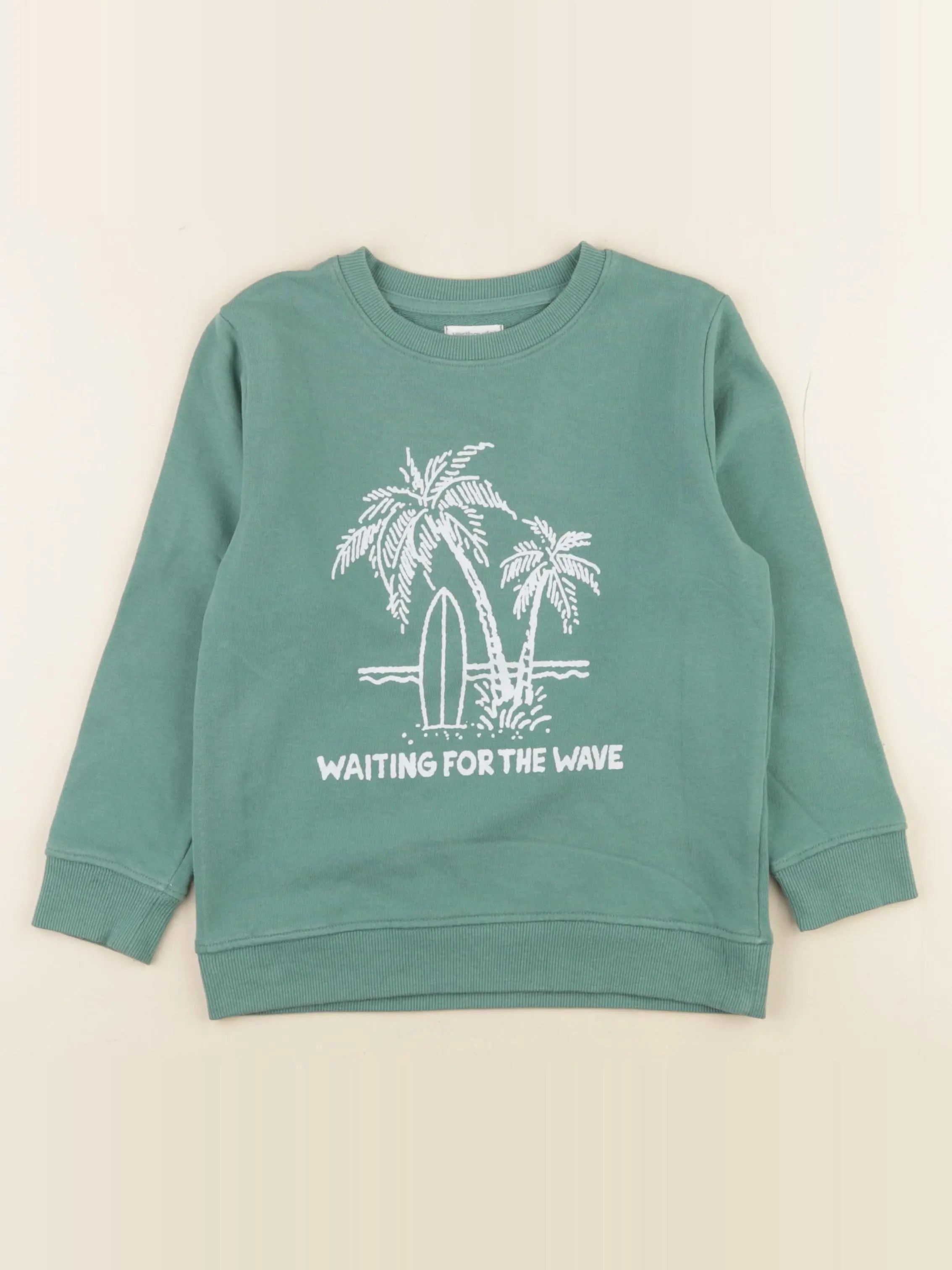 Vertbaudet - sweat vert - 6 ans