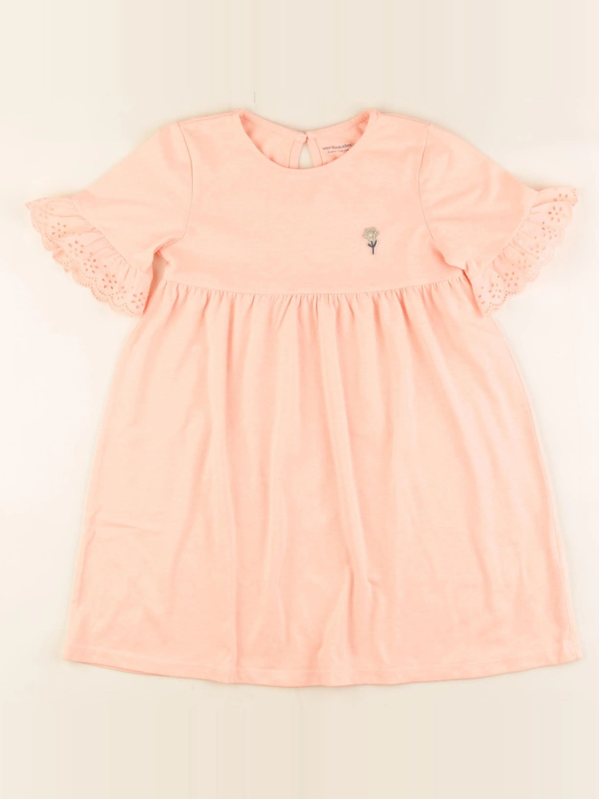 Vertbaudet - robe orange - 6 ans