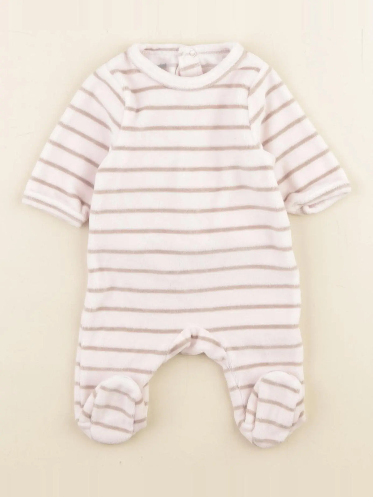 Vertbaudet - pyjama velours rose - 0 mois