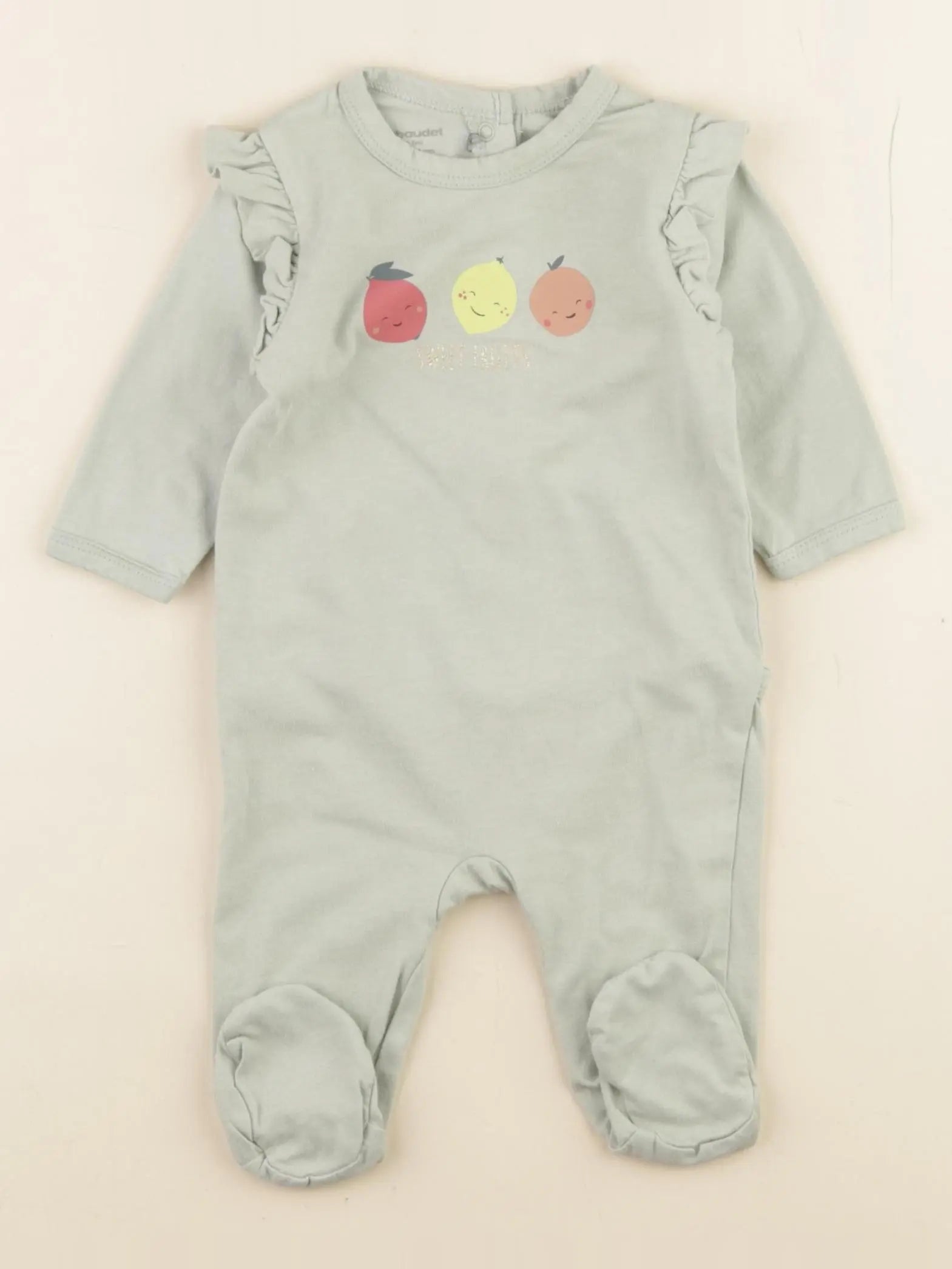 Vertbaudet - pyjama coton vert - 3 mois