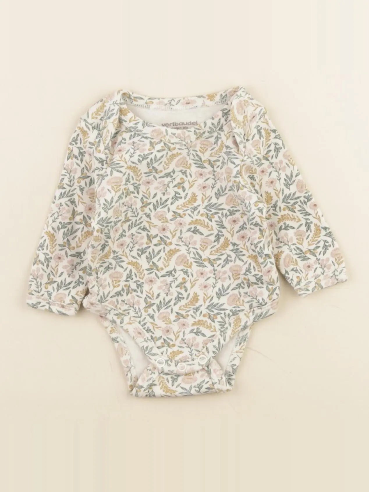 Vertbaudet - body beige, multicolore - 1 mois