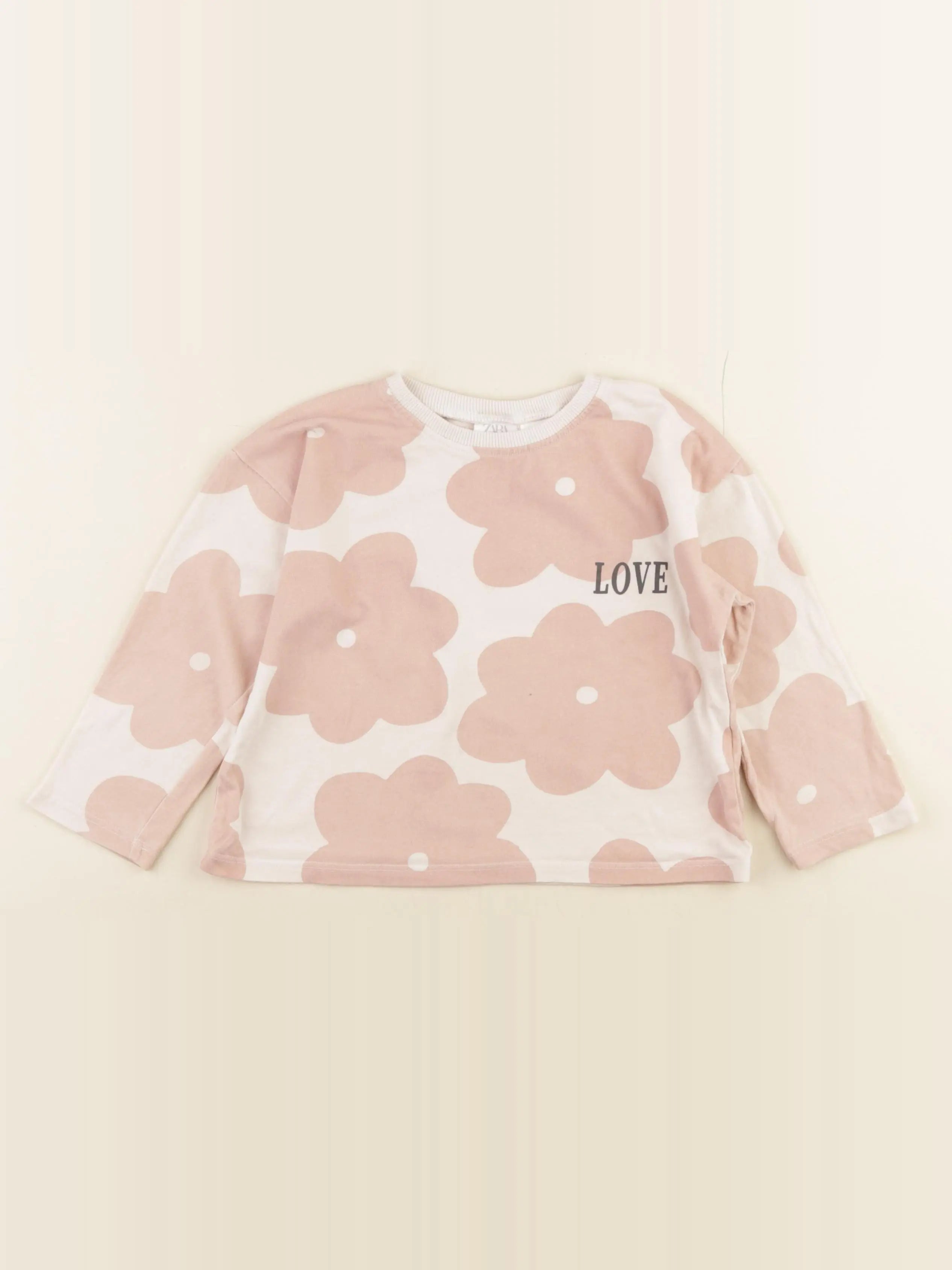 Zara - tee-shirt rose - 2/3 ans