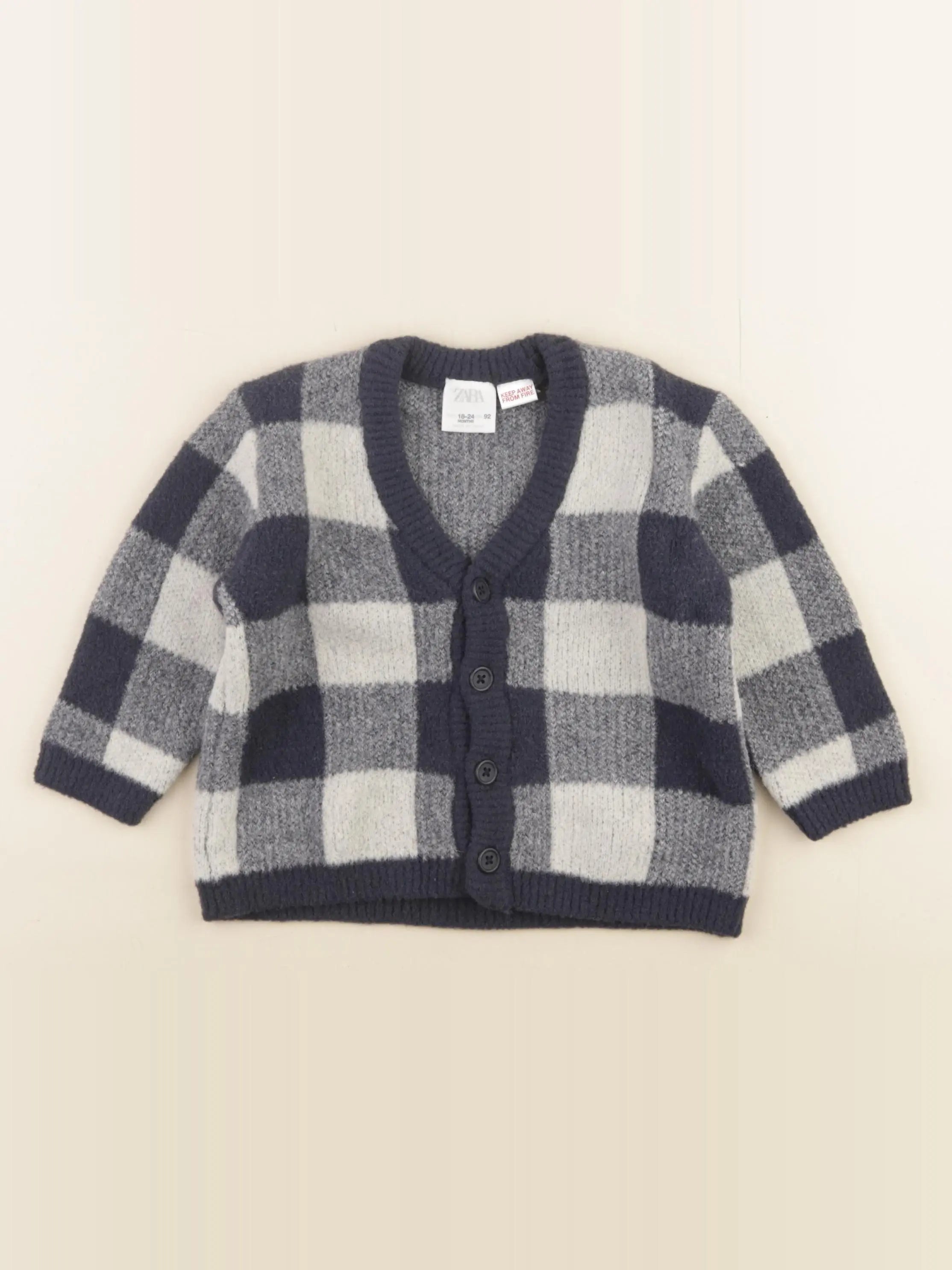 Zara - gilet multicolore - 18/24 mois