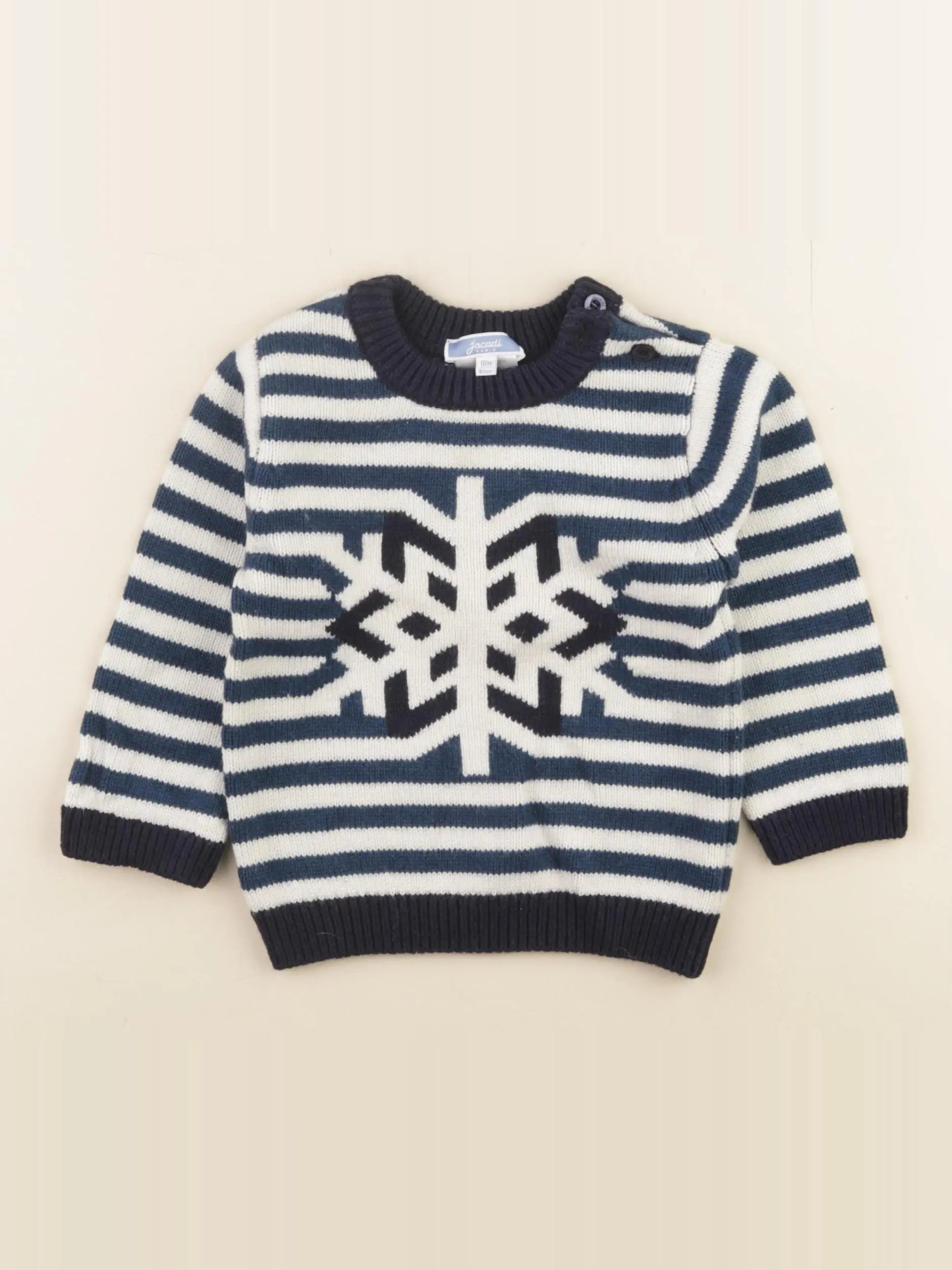 Jacadi - pull bleu - 18 mois