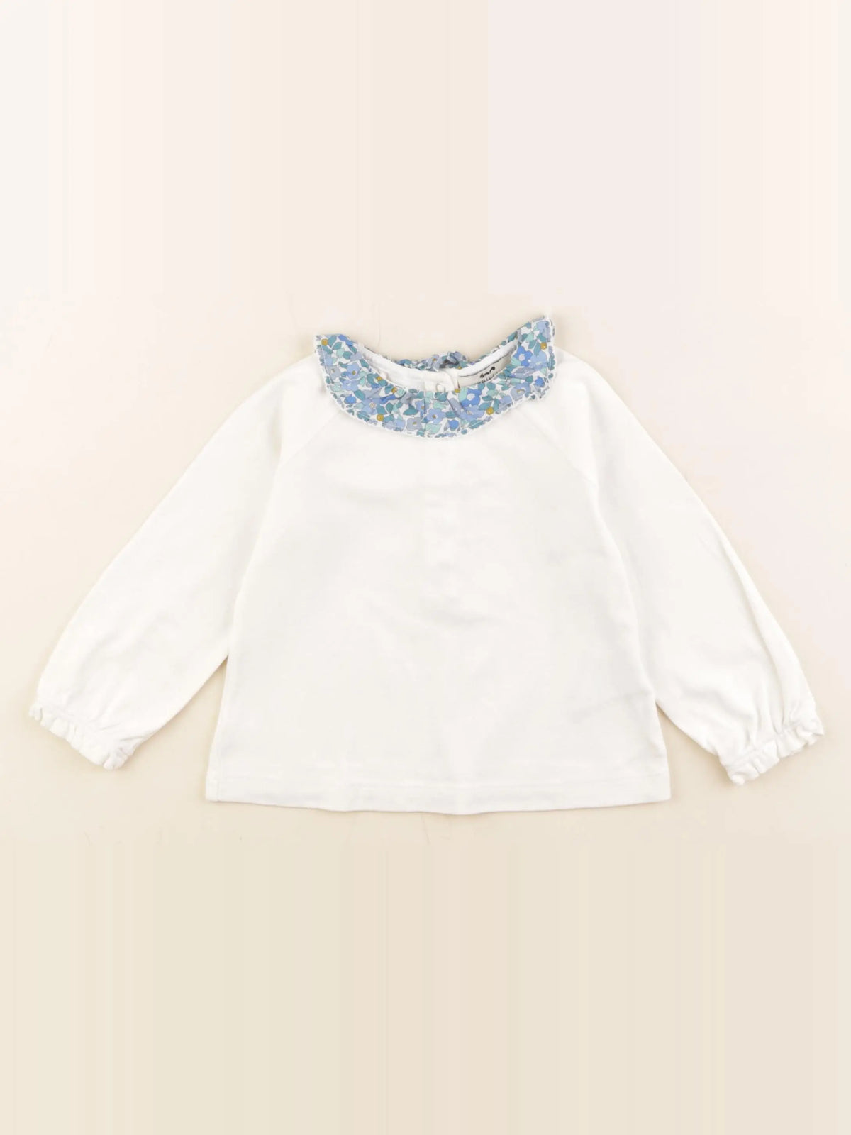 Cyrillus - tee-shirt blanc, bleu - 24 mois