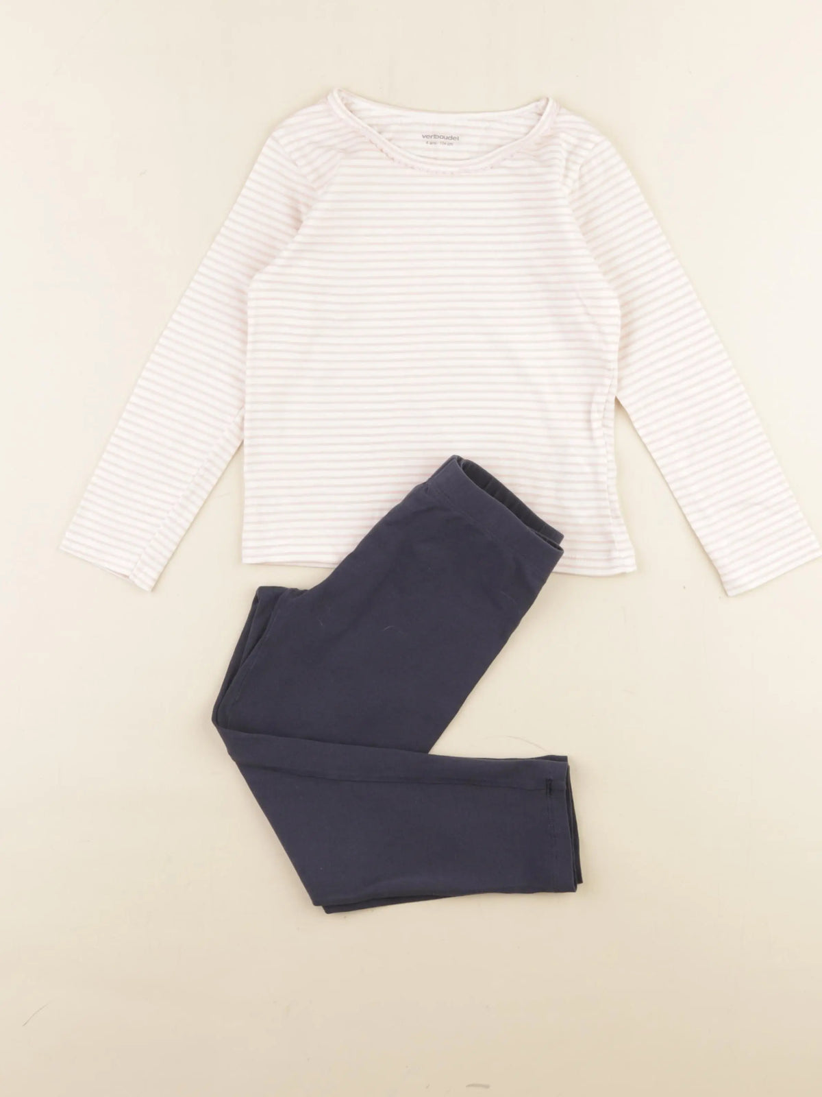 Vertbaudet - pyjama coton rose - 4 ans