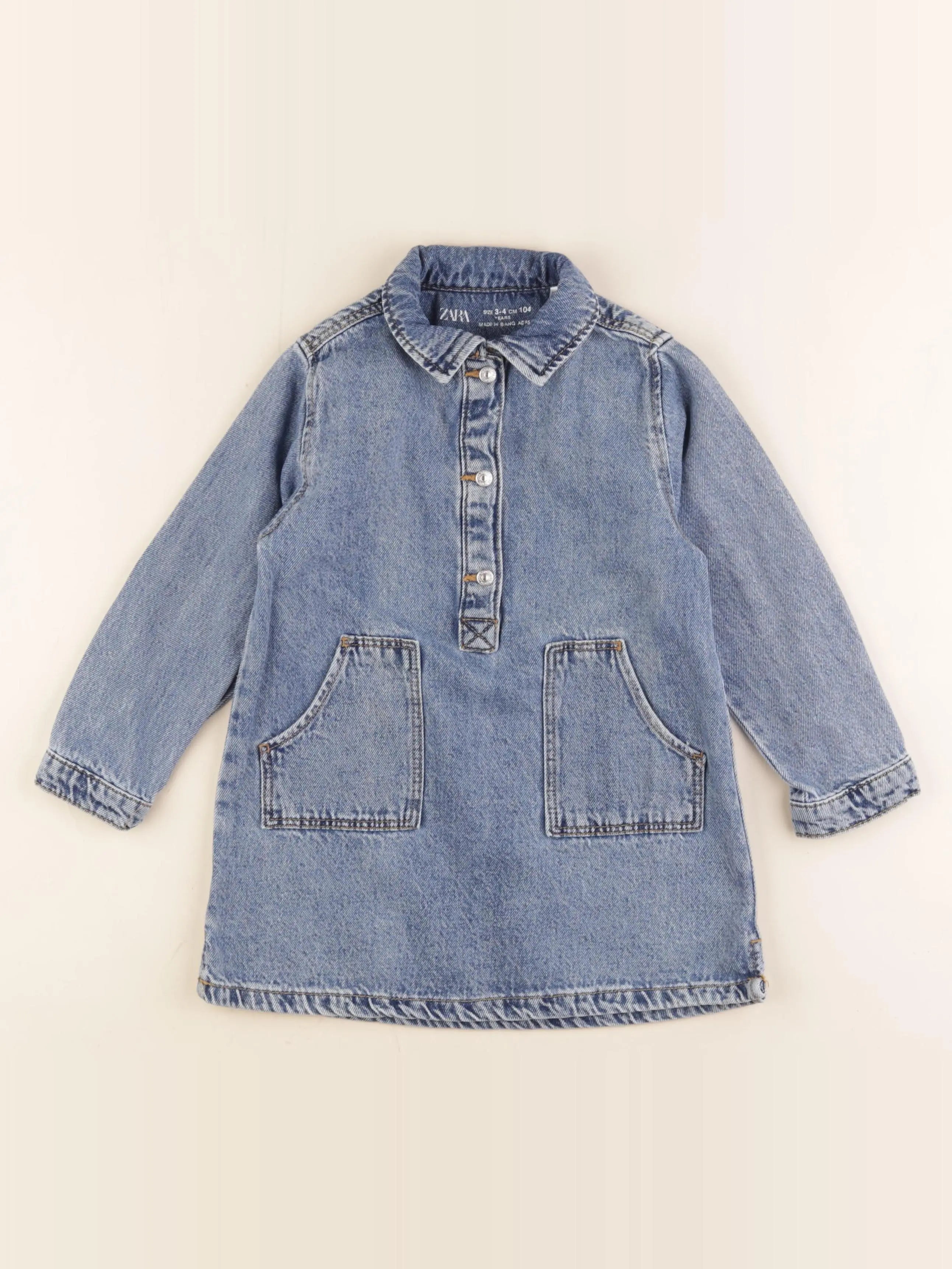 Zara - robe bleu - 3/4 ans