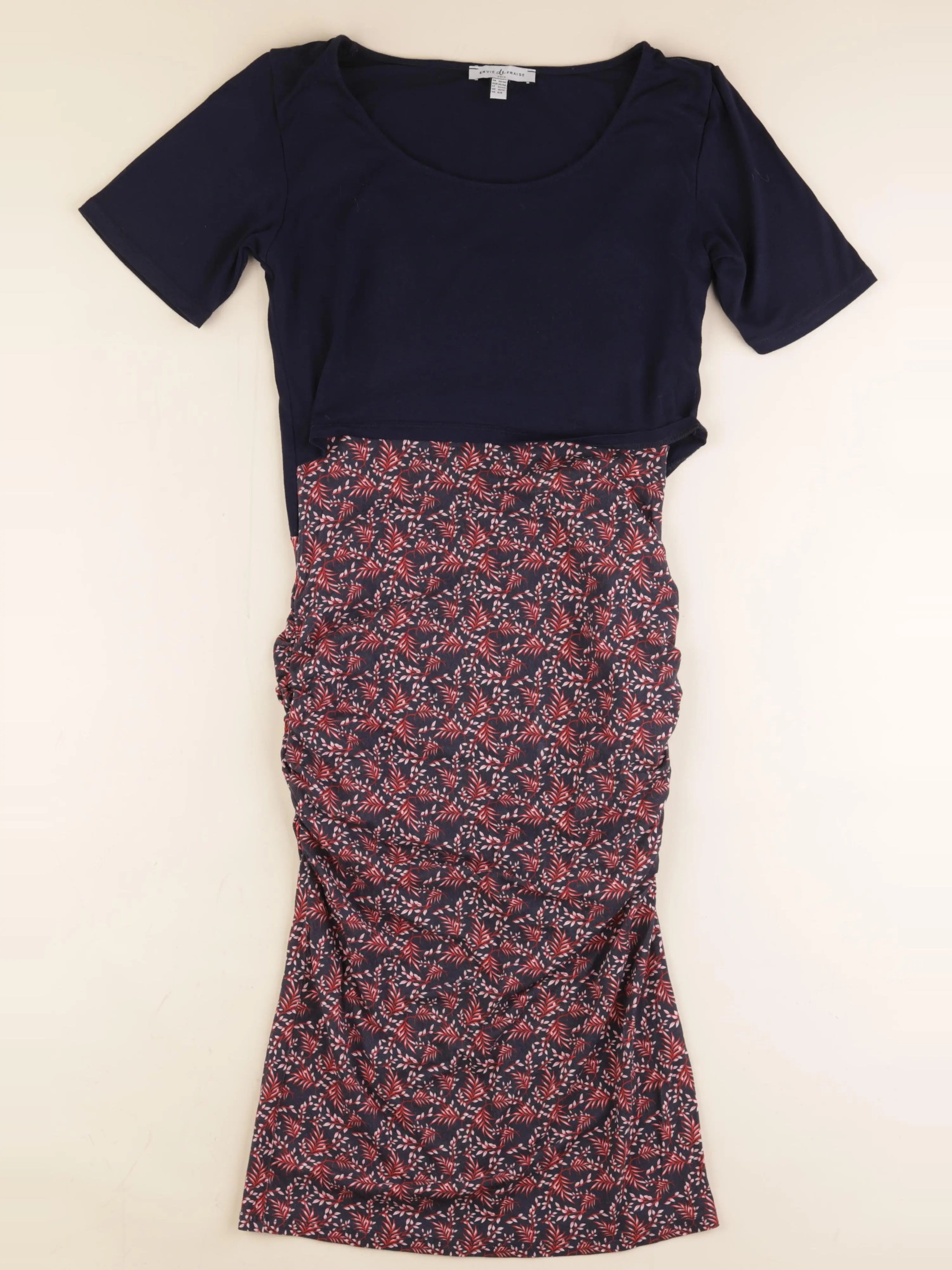 Envie de fraise - robe grossesse, allaitement bleu - 38 à 40