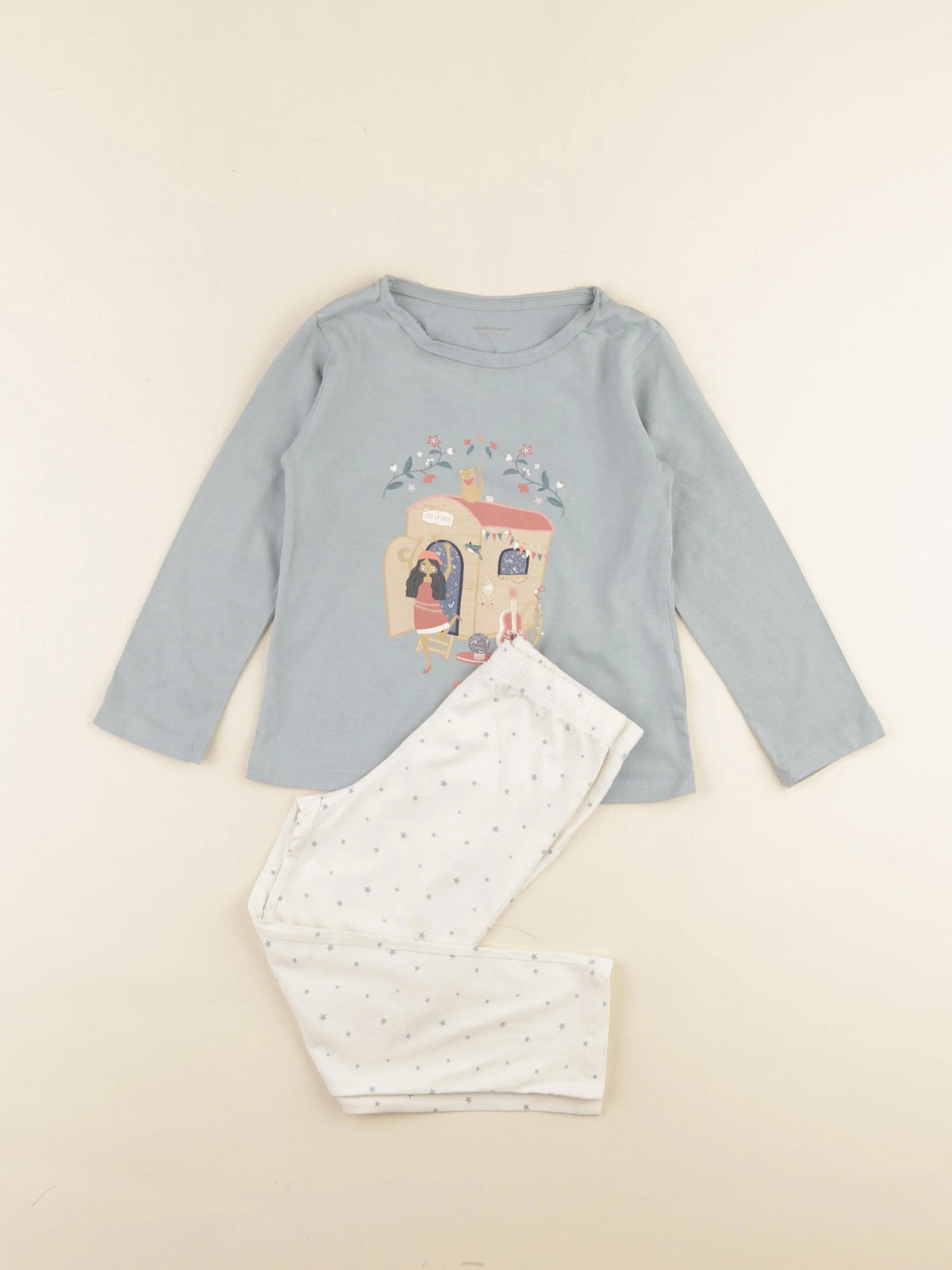 Vertbaudet - pyjama coton multicolore - 4 ans