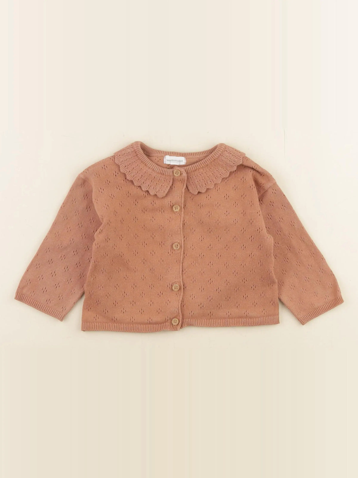 Vertbaudet - gilet marron - 12 mois