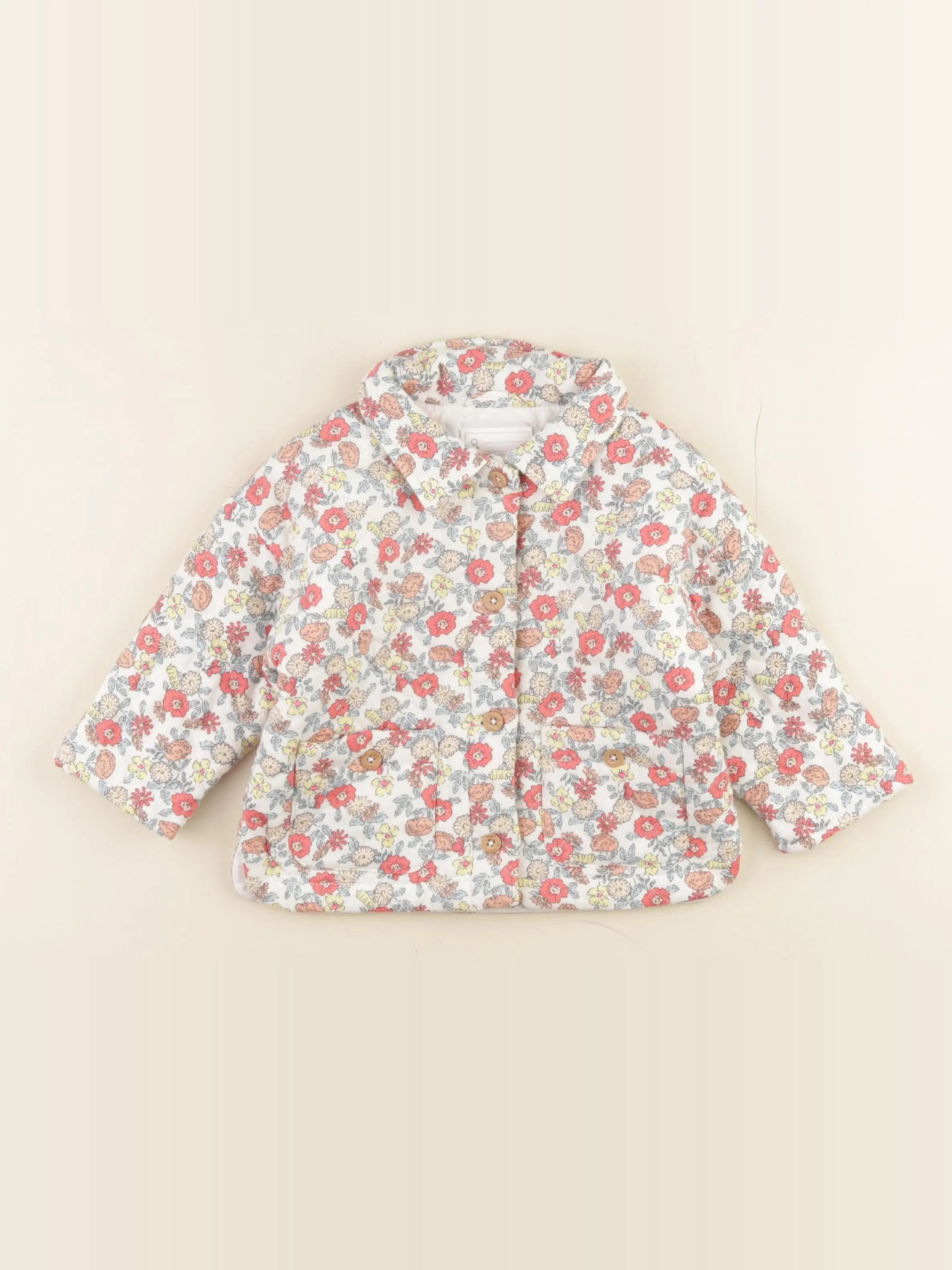 Vertbaudet - veste doublé multicolore - 12 mois