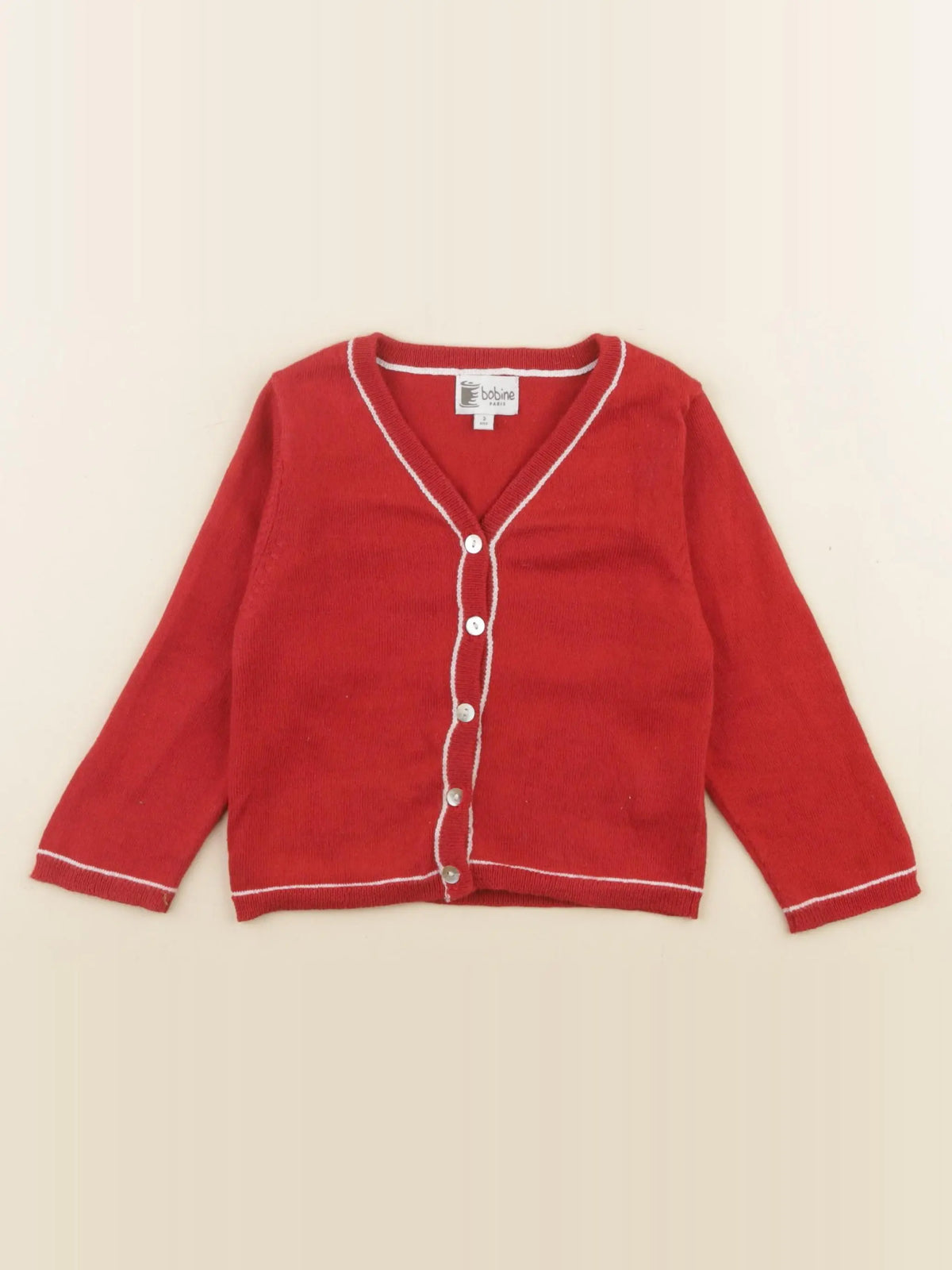 Bobine - gilet rouge - 2 ans