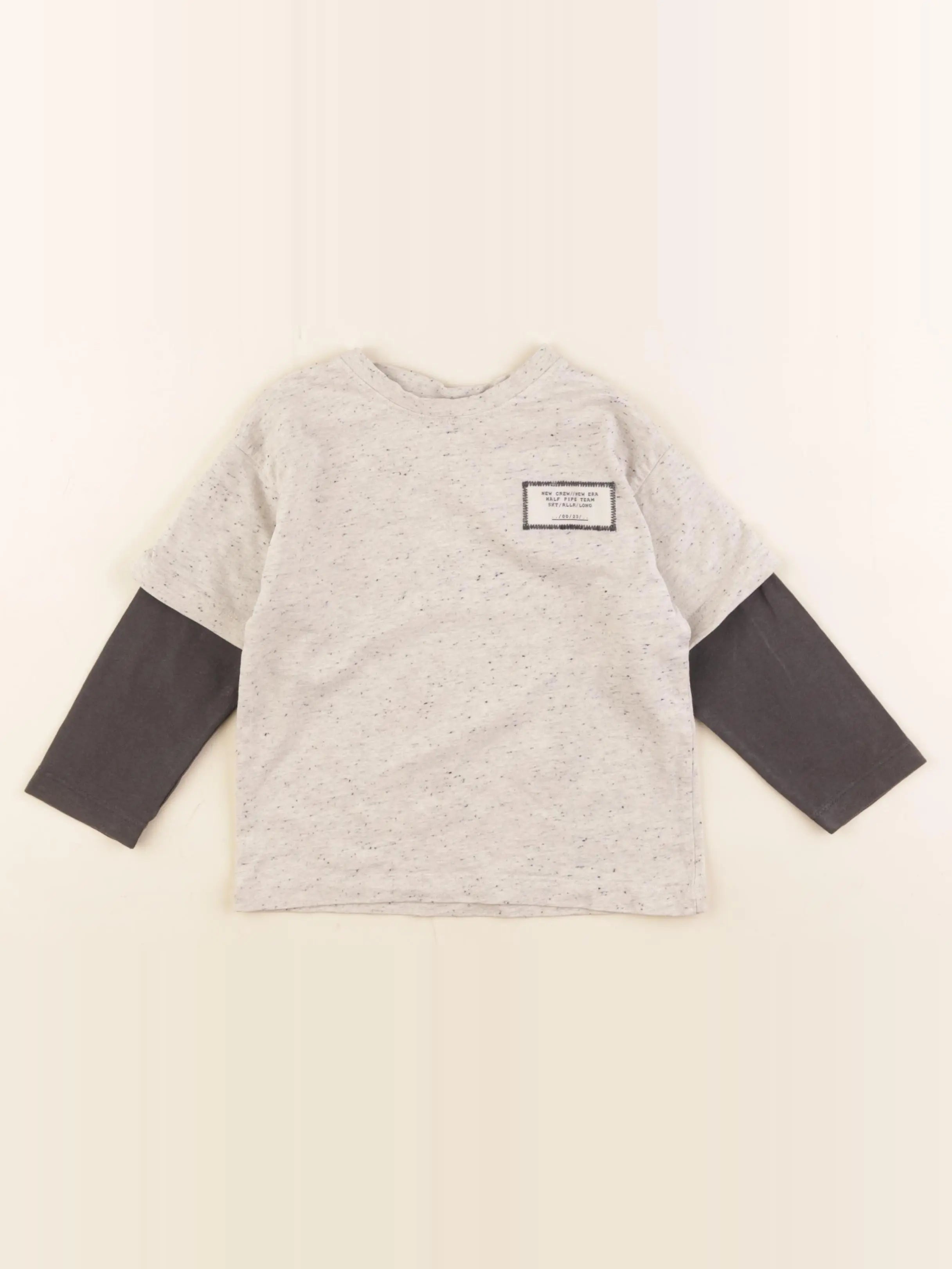 Zara - tee-shirt gris - 18/24 mois