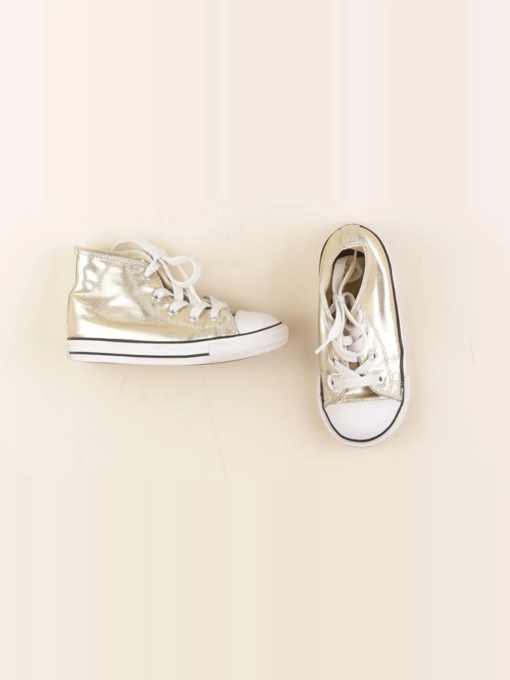 Converse - tennis à scratch/ lacets or - pointure 25