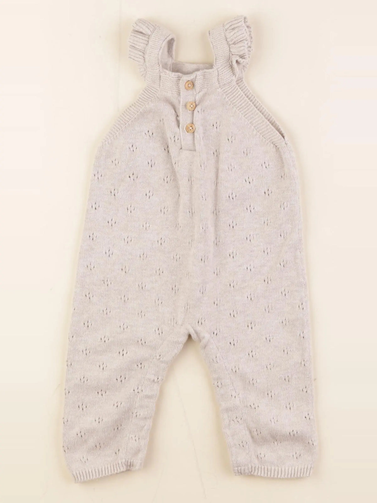 Vertbaudet - combinaison beige - 6 mois