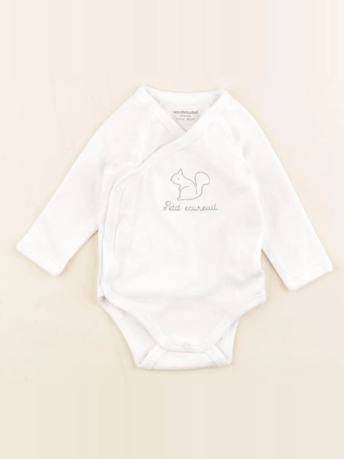 Vertbaudet - body coton blanc - 3 mois