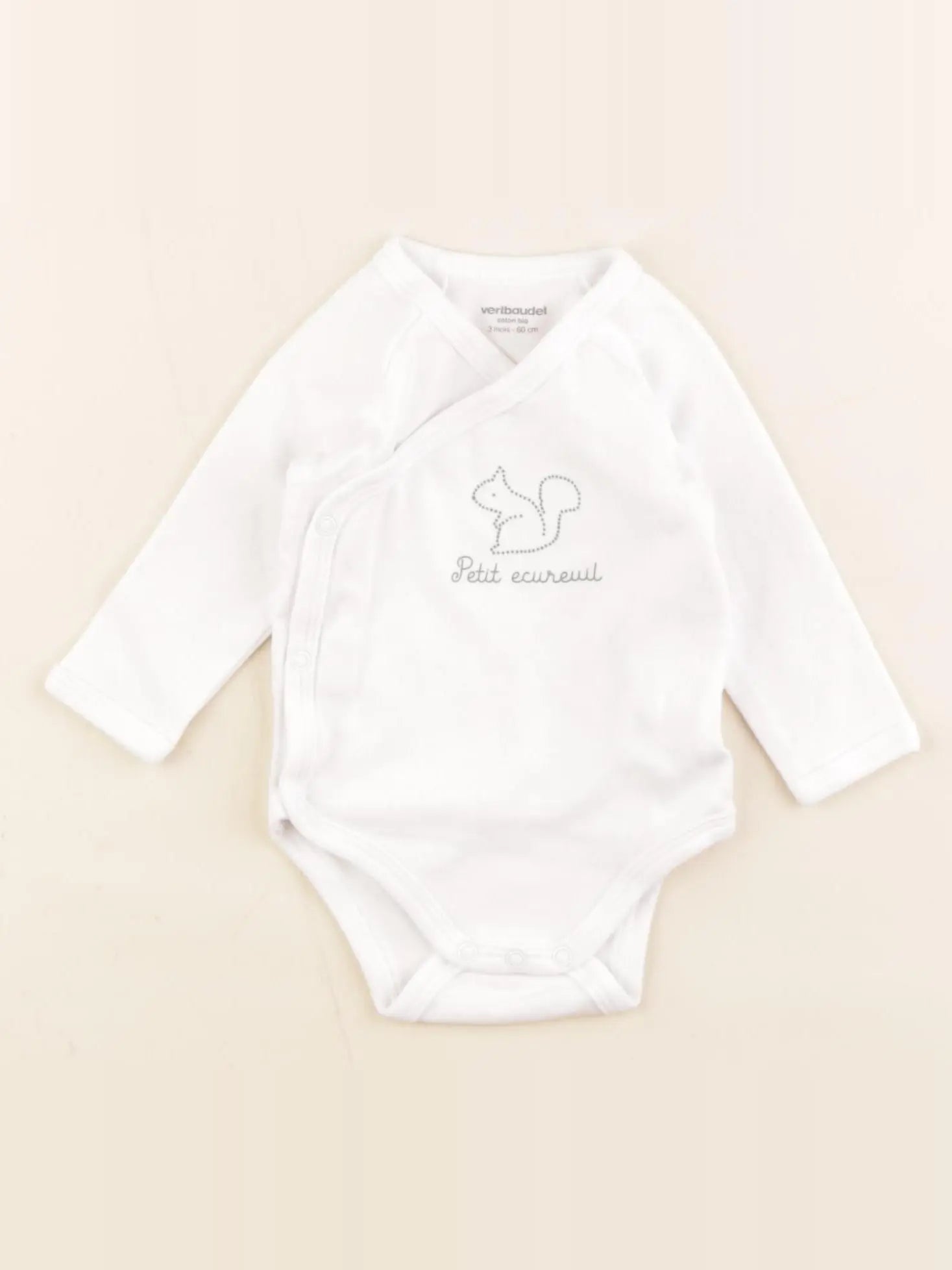 Vertbaudet - body coton blanc - 3 mois