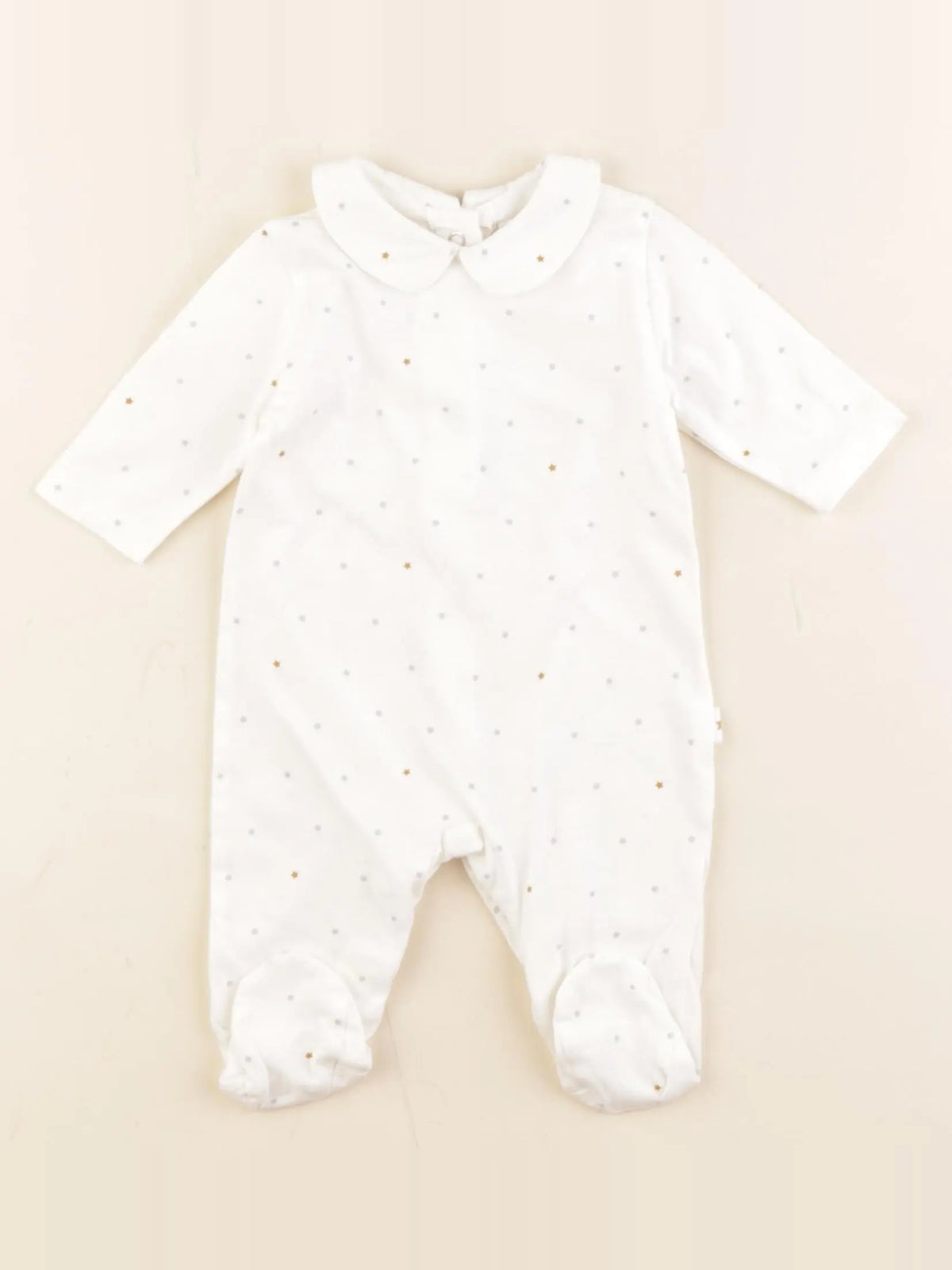 Zara - pyjama coton blanc - 0/3 mois