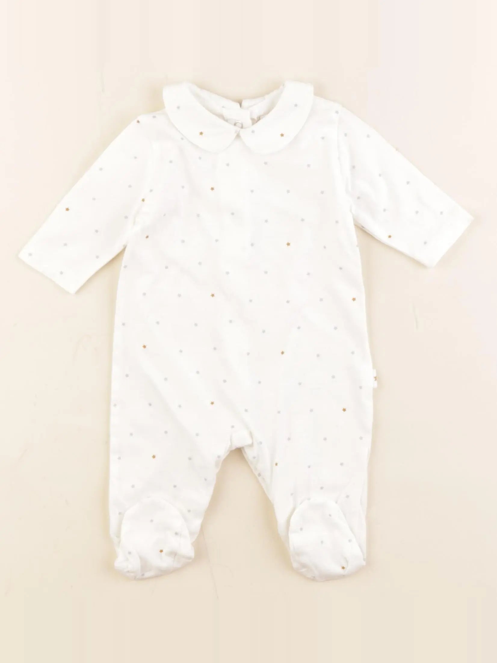 Zara - pyjama coton blanc - 0/3 mois