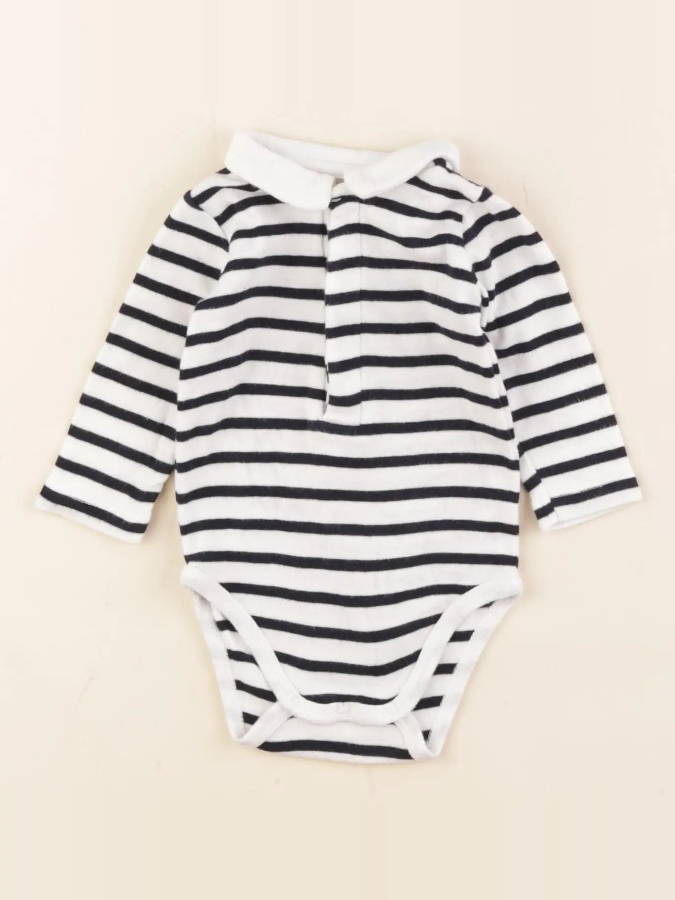 Boutchou - body bleu, blanc - 3 mois