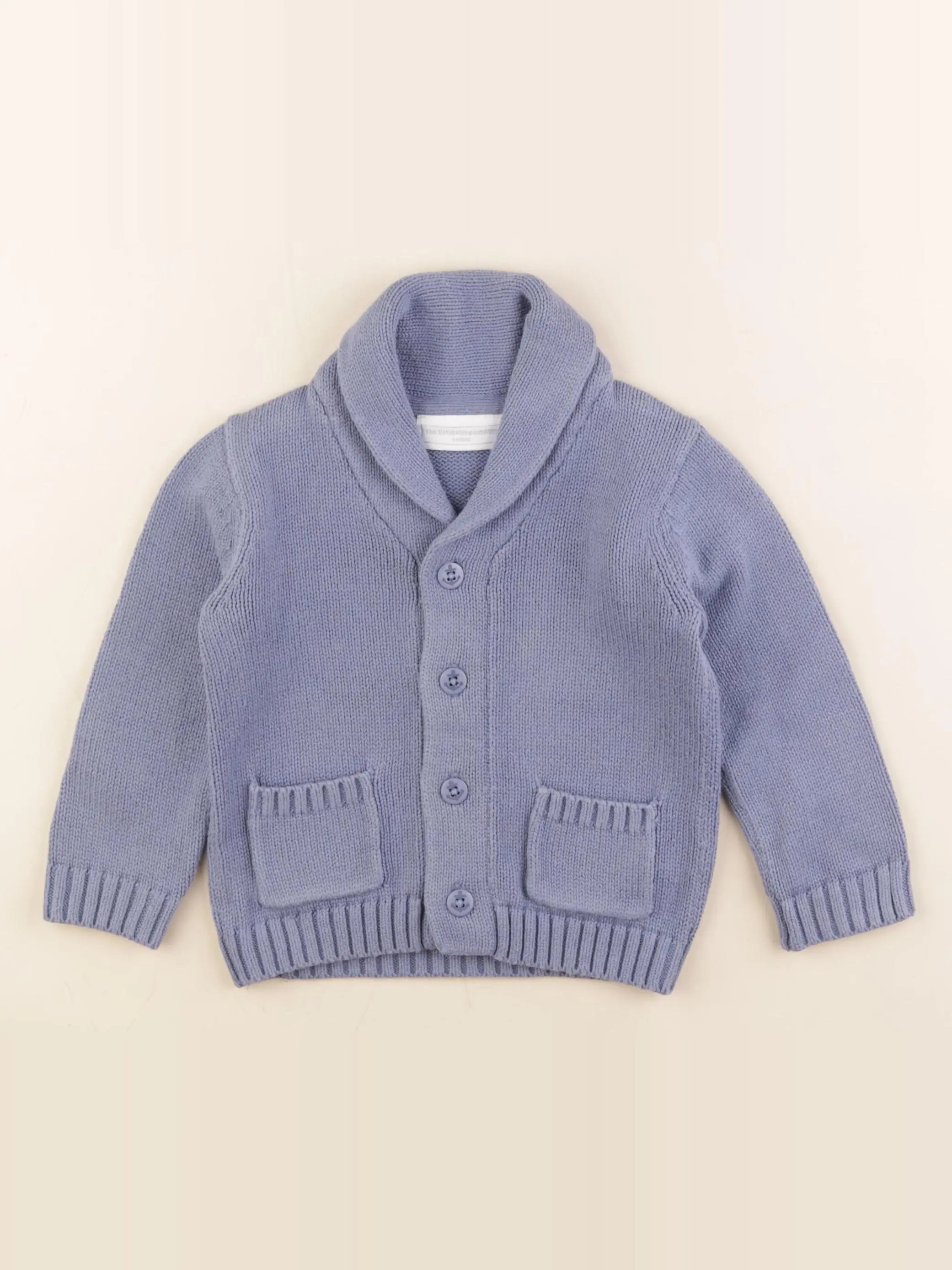 The little white company - gilet bleu - 12/18 mois