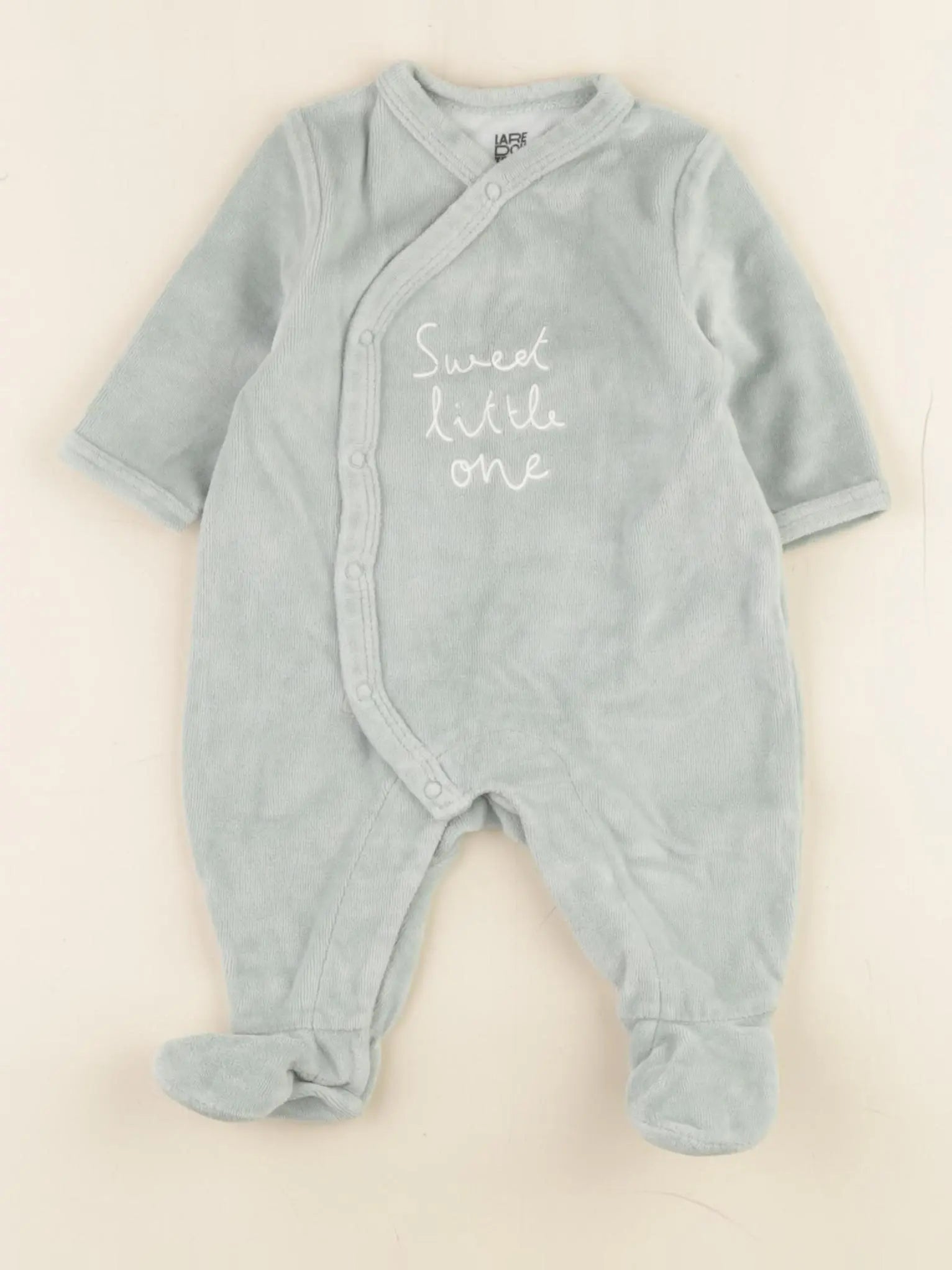 La Redoute - pyjama velours vert - 1 mois