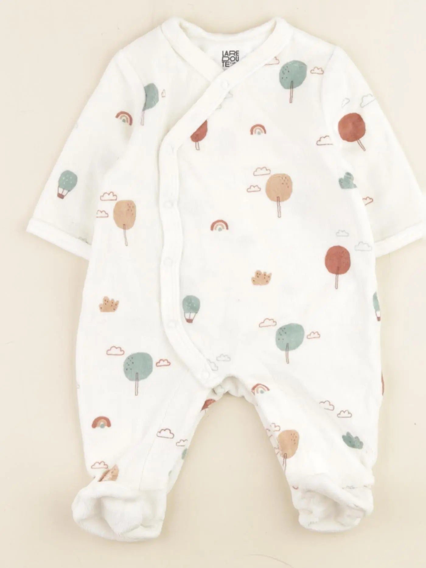 La Redoute - pyjama velours beige - 1 mois