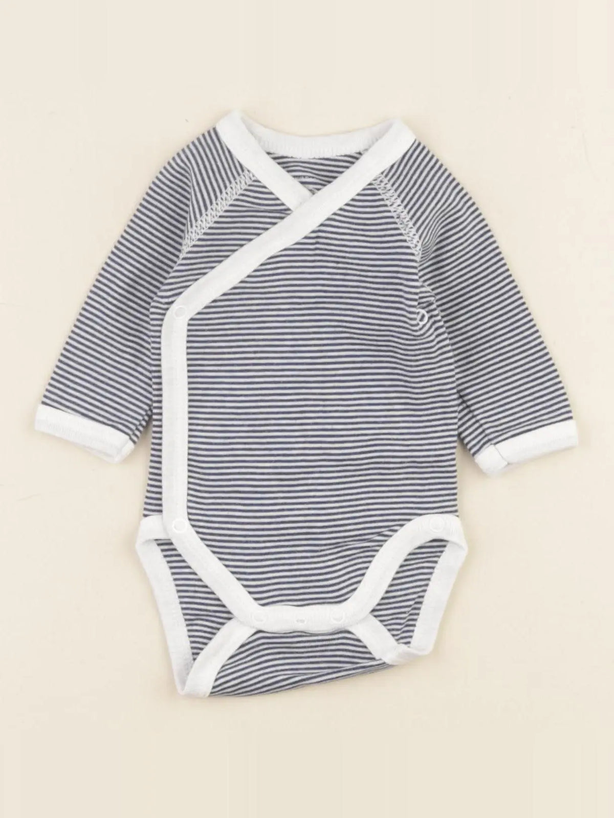 Petit Bateau - body bleu - 0 mois