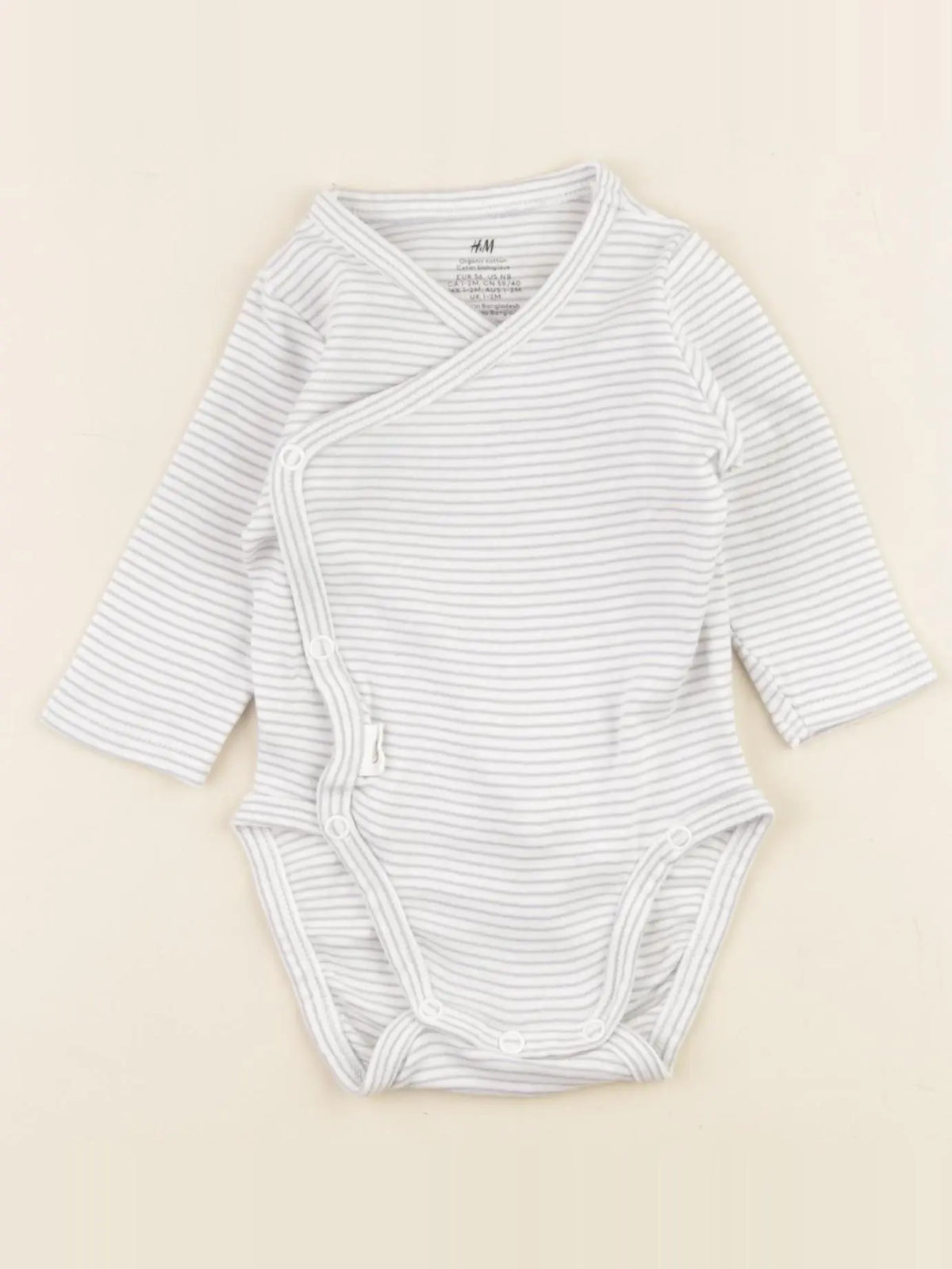 H&M - body bleu - 1/2 mois