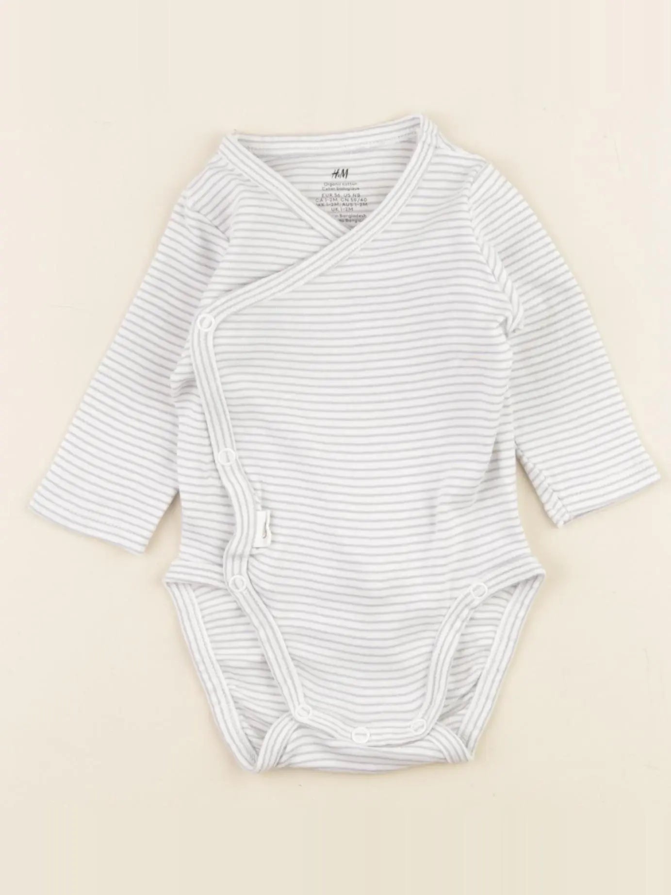 H&M - body bleu - 1/2 mois