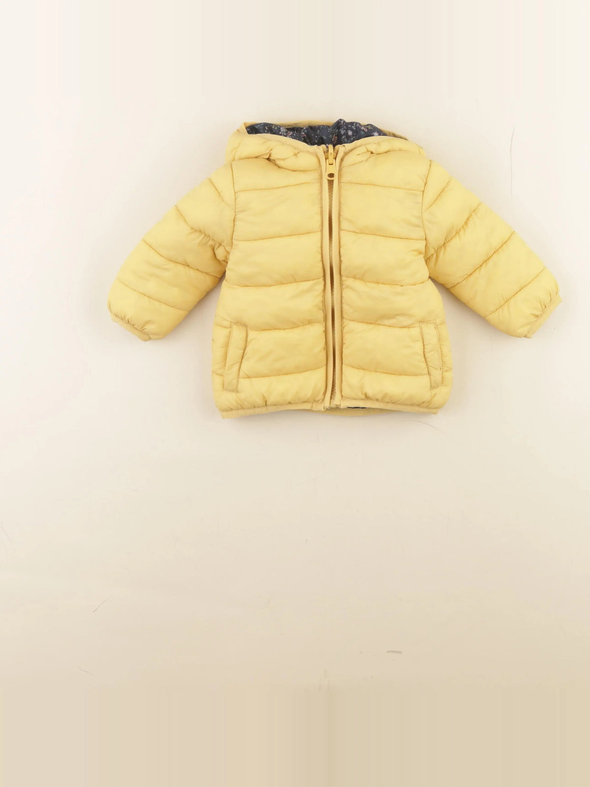 Vertbaudet - doudoune jaune, bleu - 6 mois