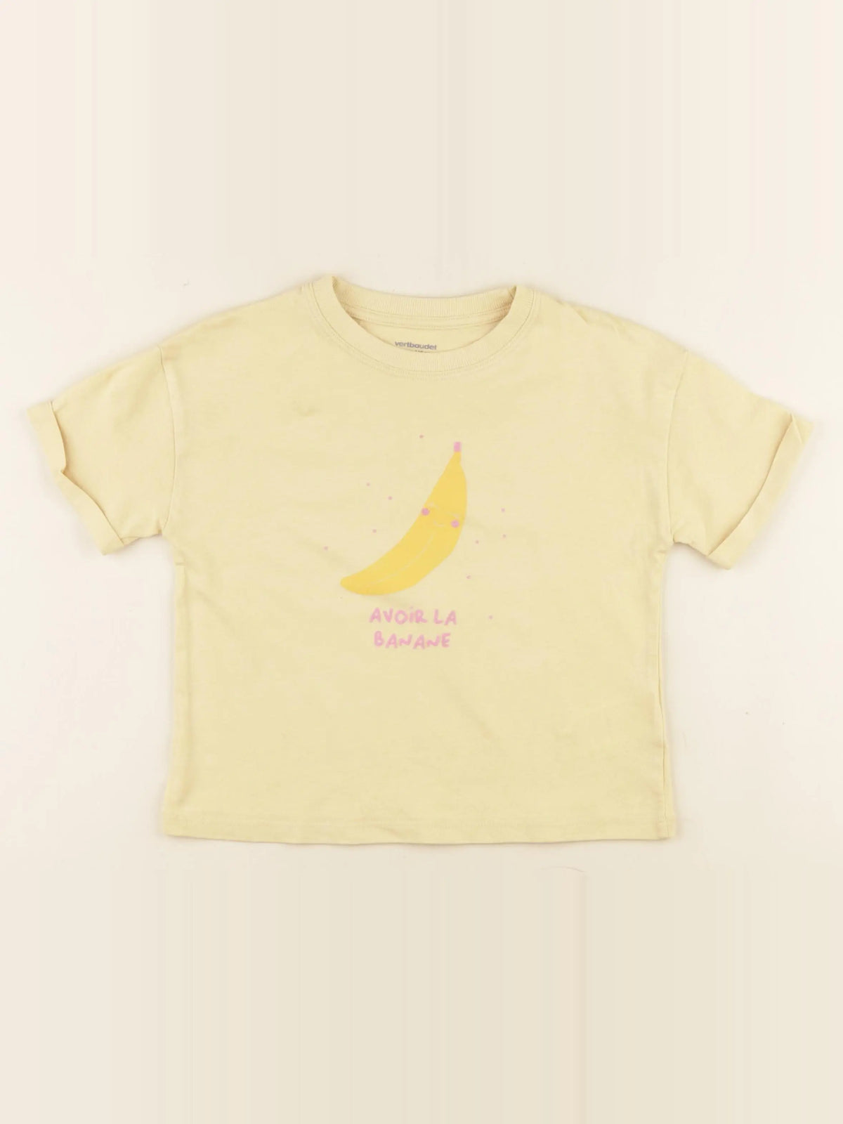Vertbaudet - tee-shirt jaune - 6 ans