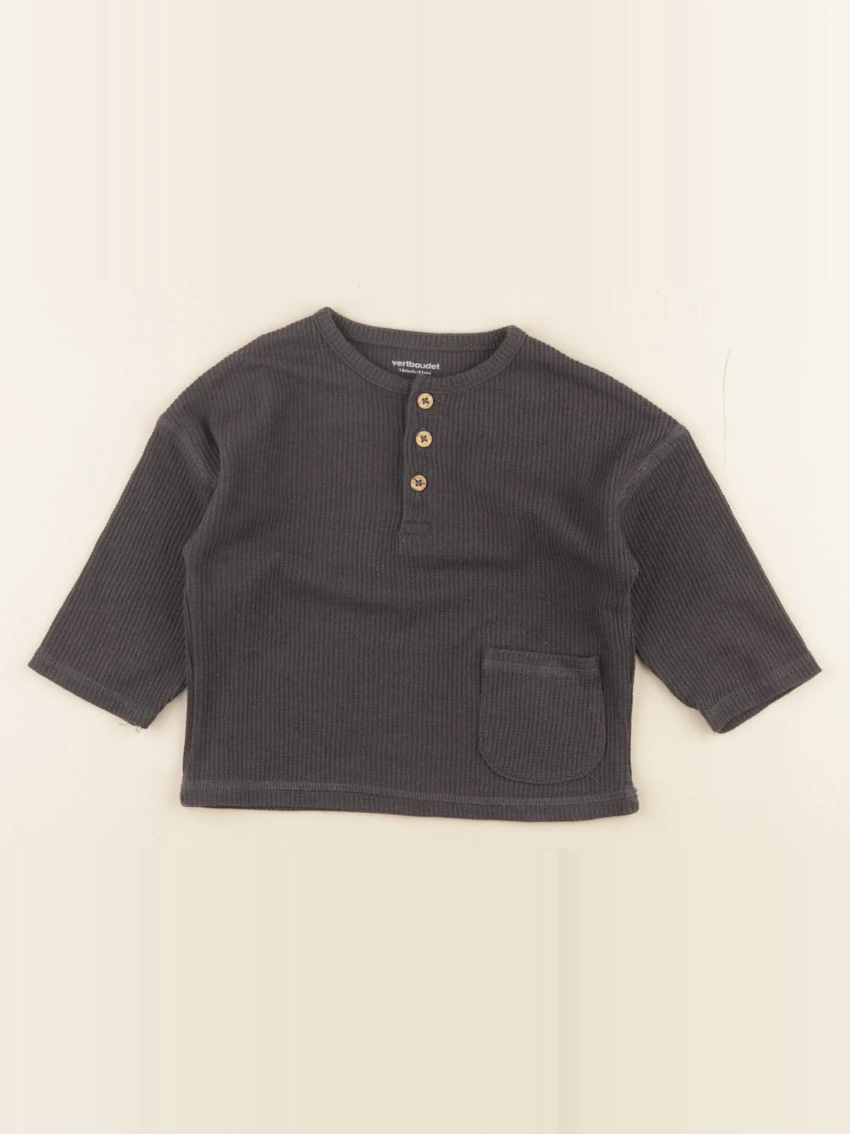 Vertbaudet - tee-shirt noir - 18 mois