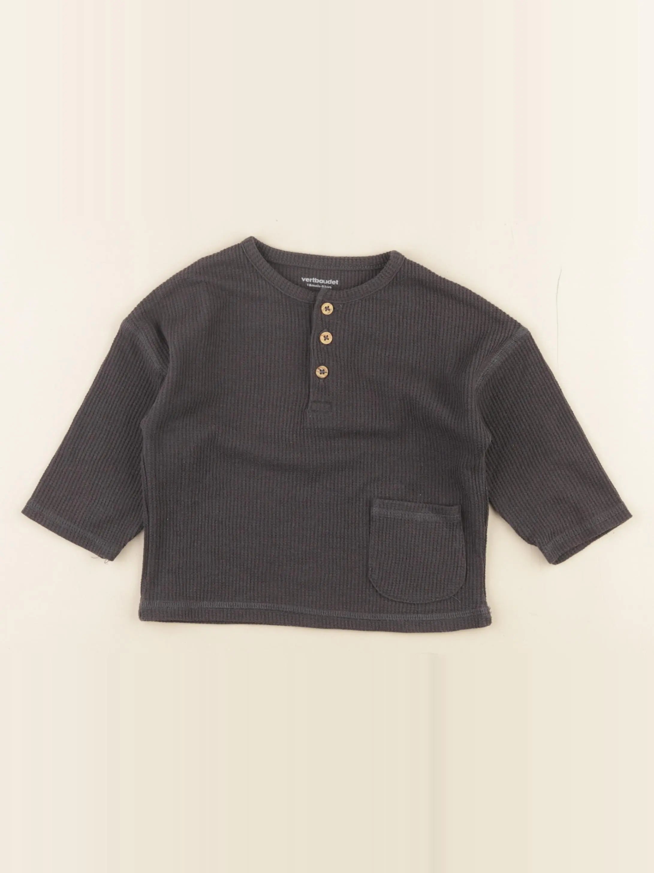 Vertbaudet - tee-shirt noir - 18 mois